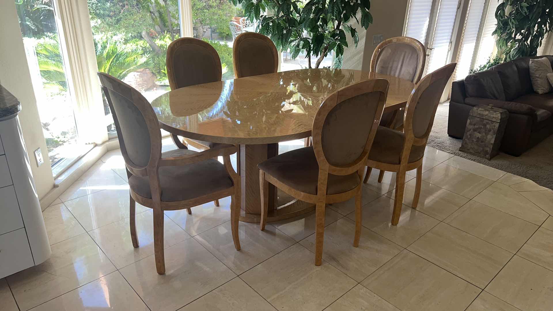 Photo 3 of CONTEMPORARY RAGNI LEA & CO. PESARO ITALY FINE DINING ROOM SET (TABLE 79" x 35" H31", 2 ARM CHAIRS, 4 SIDE CHAIRS)