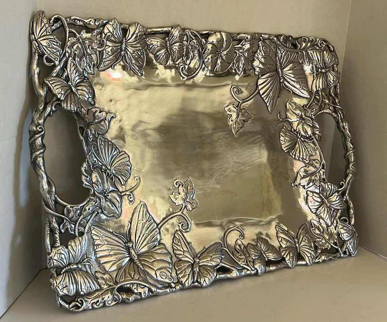 Photo 2 of ARTHUR COURT LARGE BUTTERFLY SERVING TRAY 24" x 16"