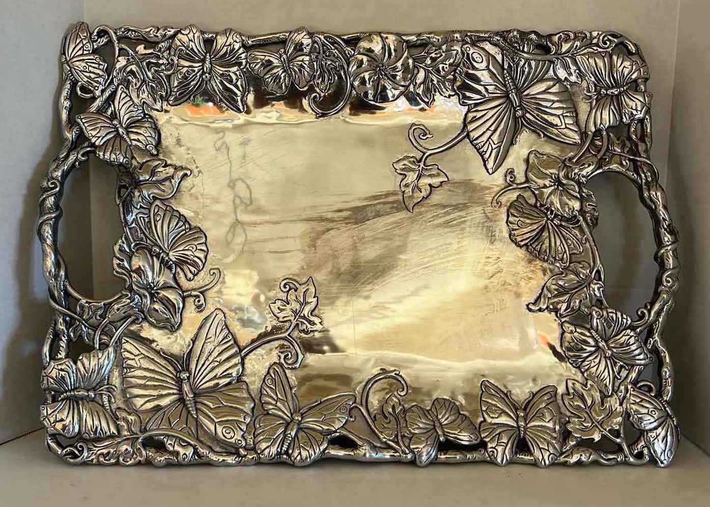 Photo 1 of ARTHUR COURT LARGE BUTTERFLY SERVING TRAY 24" x 16"