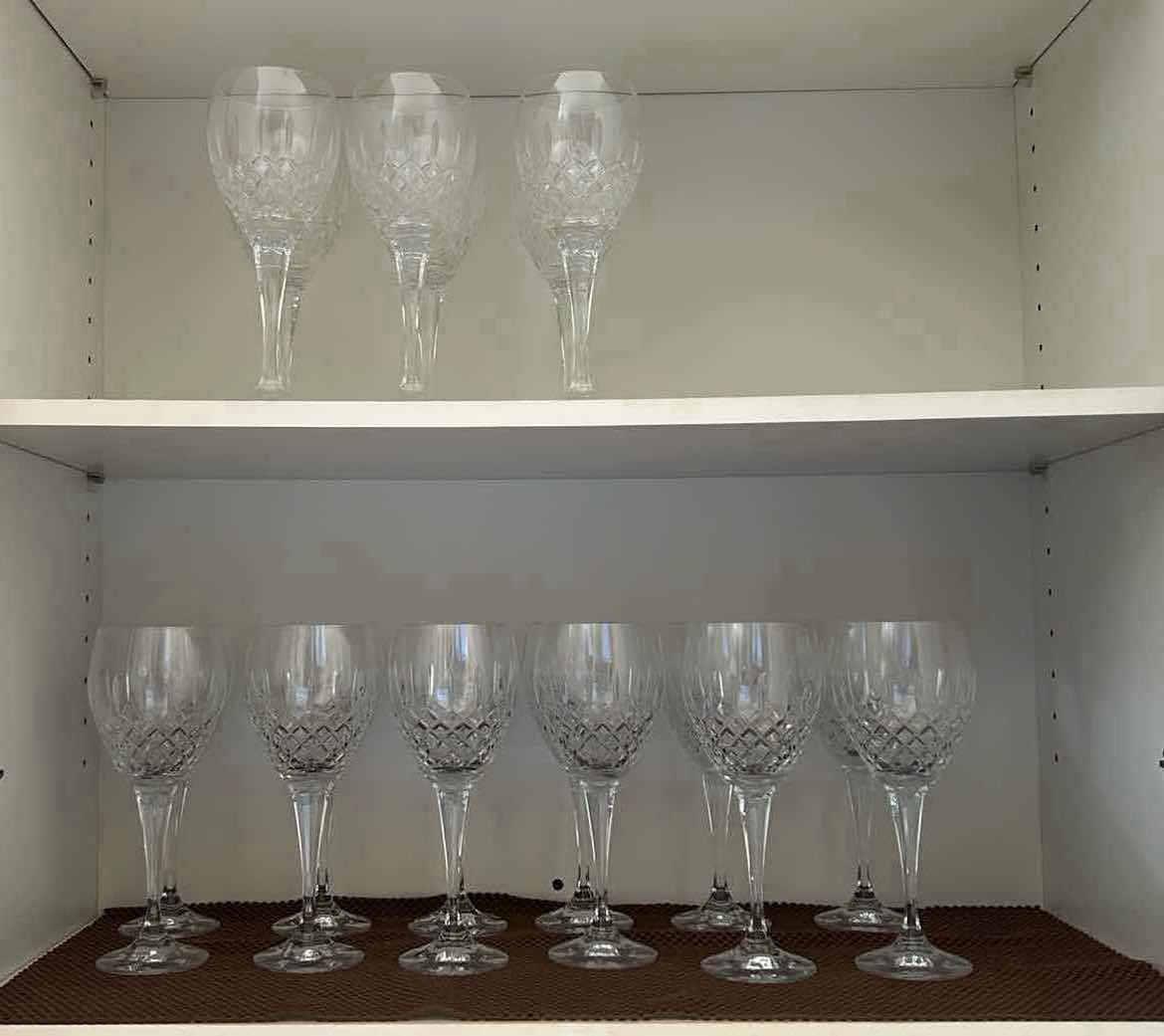 Photo 1 of 18-CRYSTAL STEM WINE GLASSES