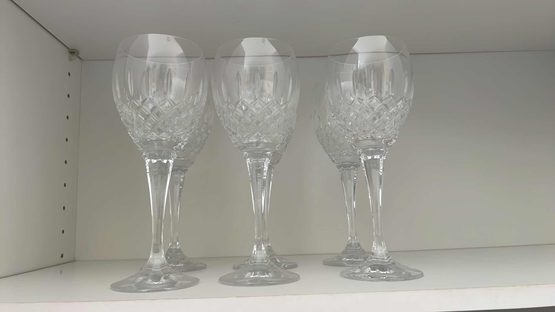 Photo 4 of 18-CRYSTAL STEM WINE GLASSES