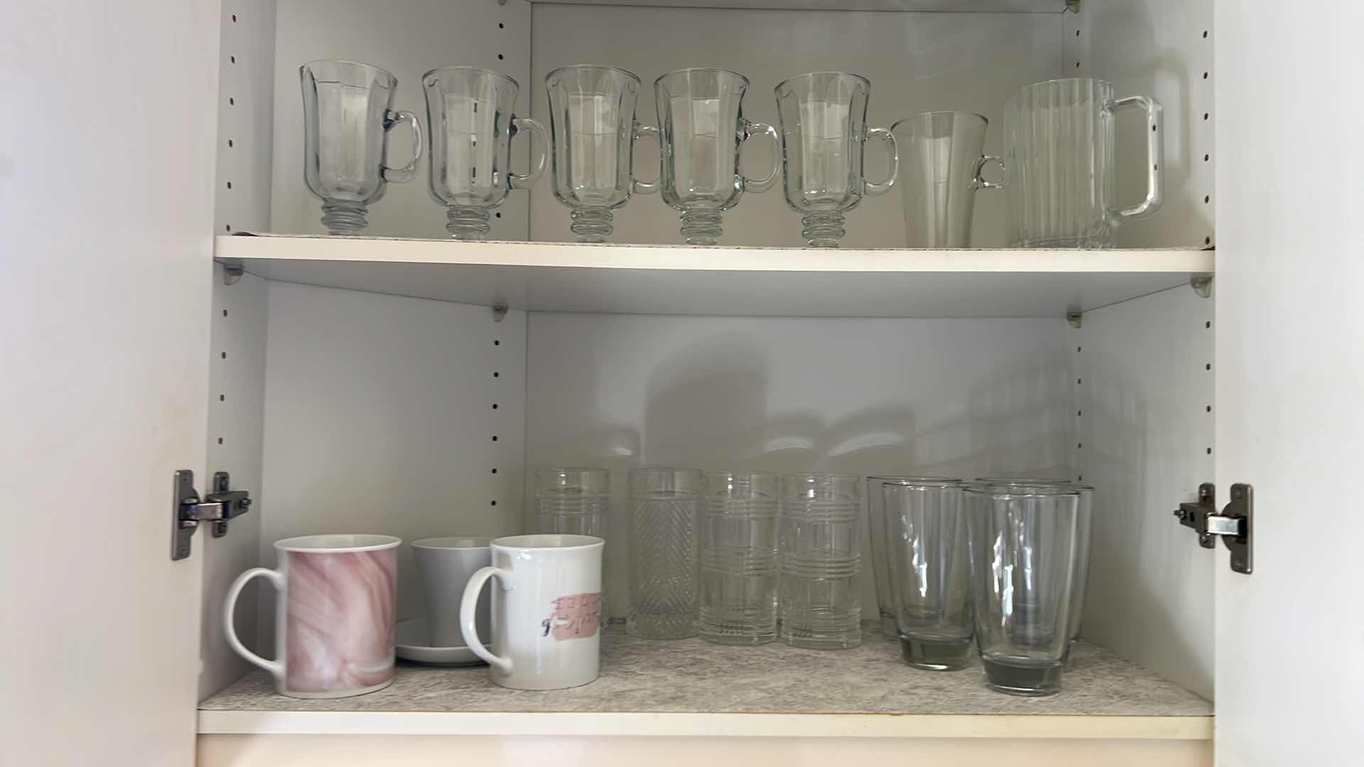 Photo 1 of CONTENTS OF KITCHEN CABINET- GLASSWARE