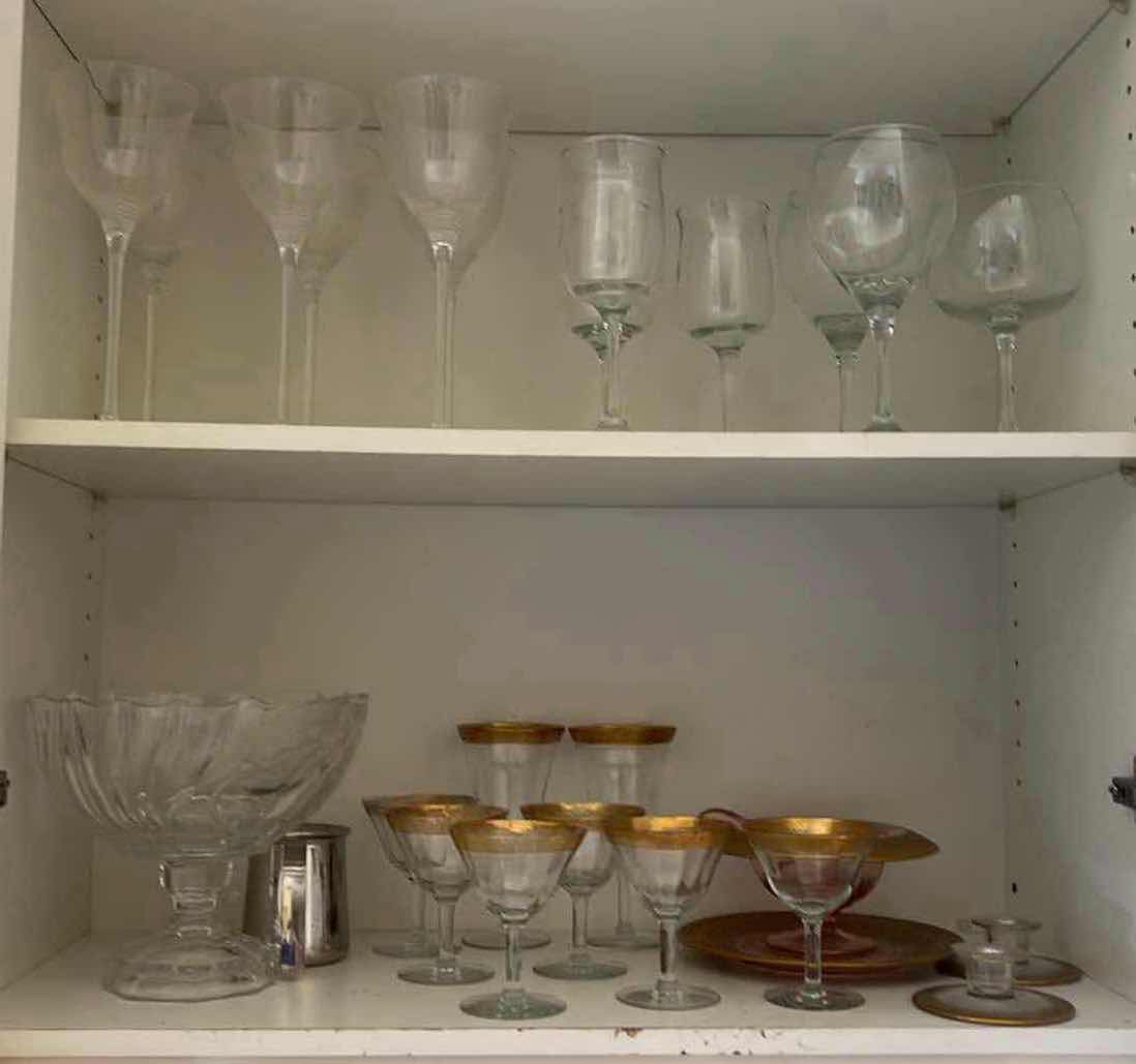 Photo 1 of CONTAINS OF KITCHEN CABINET- STEMWARE WINE GLASSES