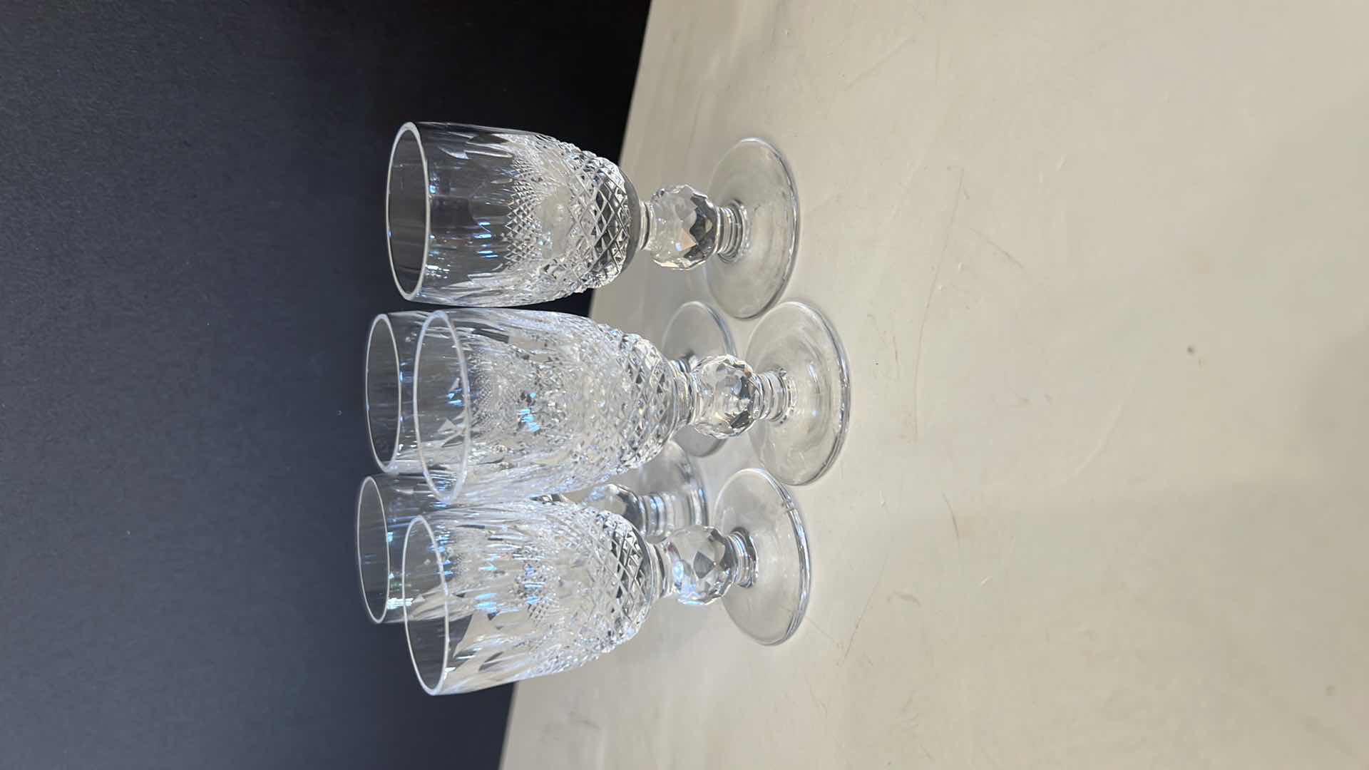 Photo 3 of 5-WATERFORD CRYSTAL COLLEEN CLARET SHOT GLASSES (H 3.25")