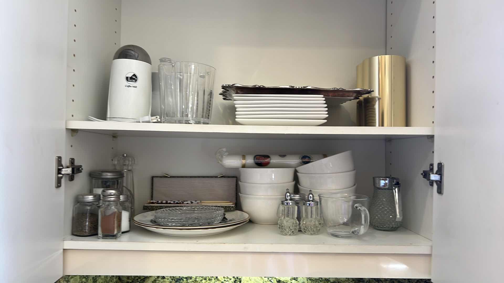 Photo 1 of CONTENTS OF KITCHEN CABINET-ASSORTED DISHES & KITCHEN ITEMS