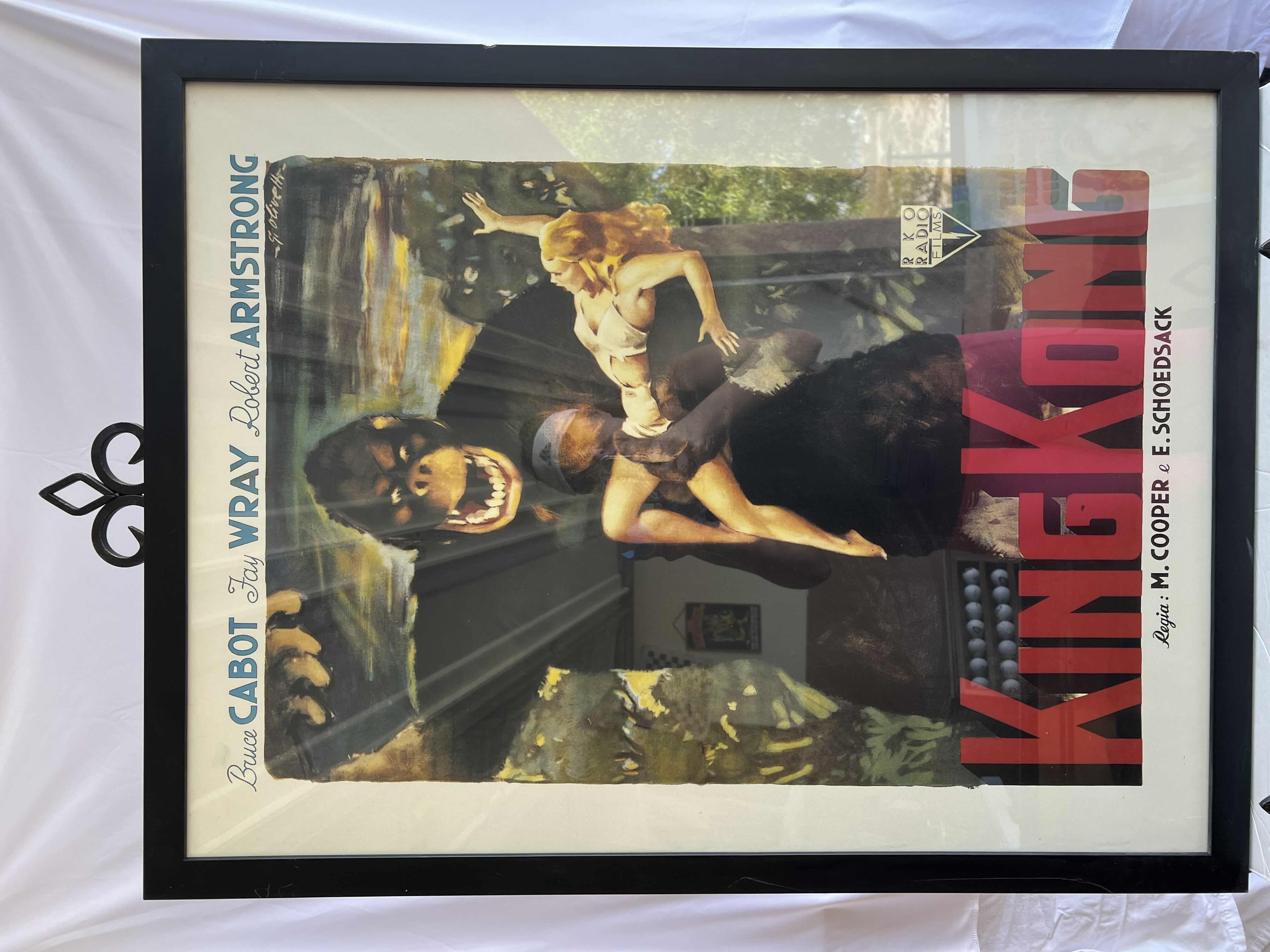 Photo 1 of BLACK FRAMED Z-GALLERIE “KING KONG” MOVIE POSTER ARTWORK 23.5” x 33.5”