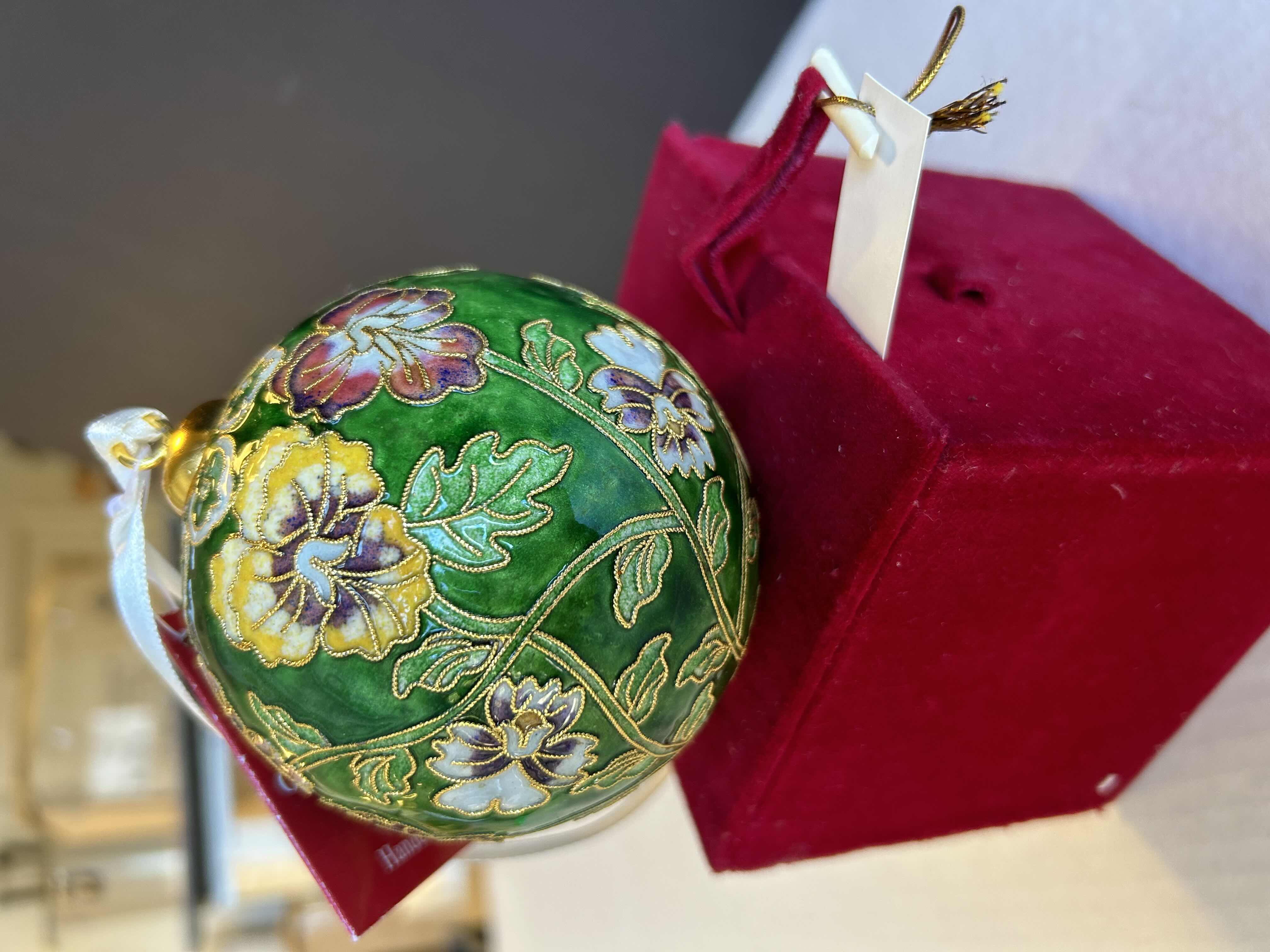 Photo 1 of NEW CLOISONNÉ CHRISTMAS BALL ORNAMENT 
