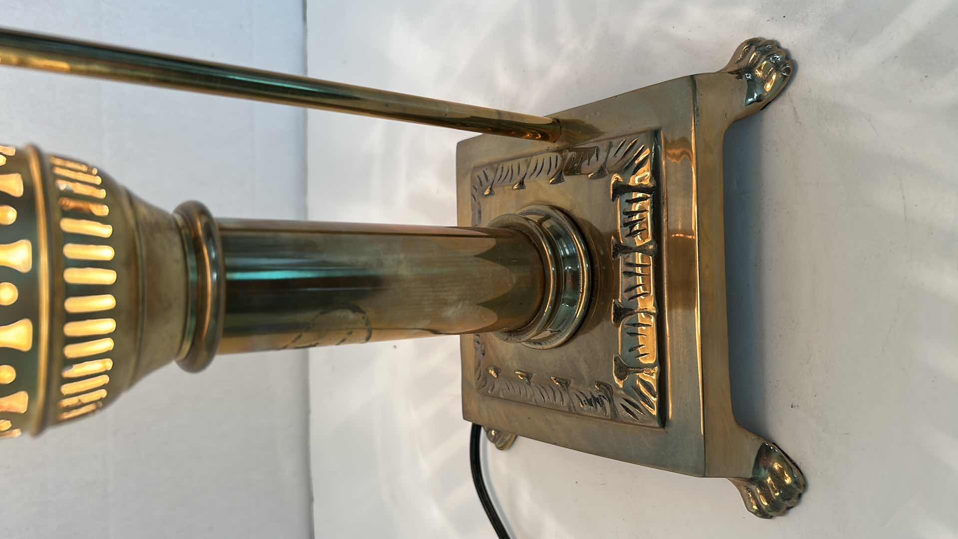 Photo 4 of VINTAGE BRASS PARIS ORIENT EXPRESS ISTANBUL TABLE LAMP H20"