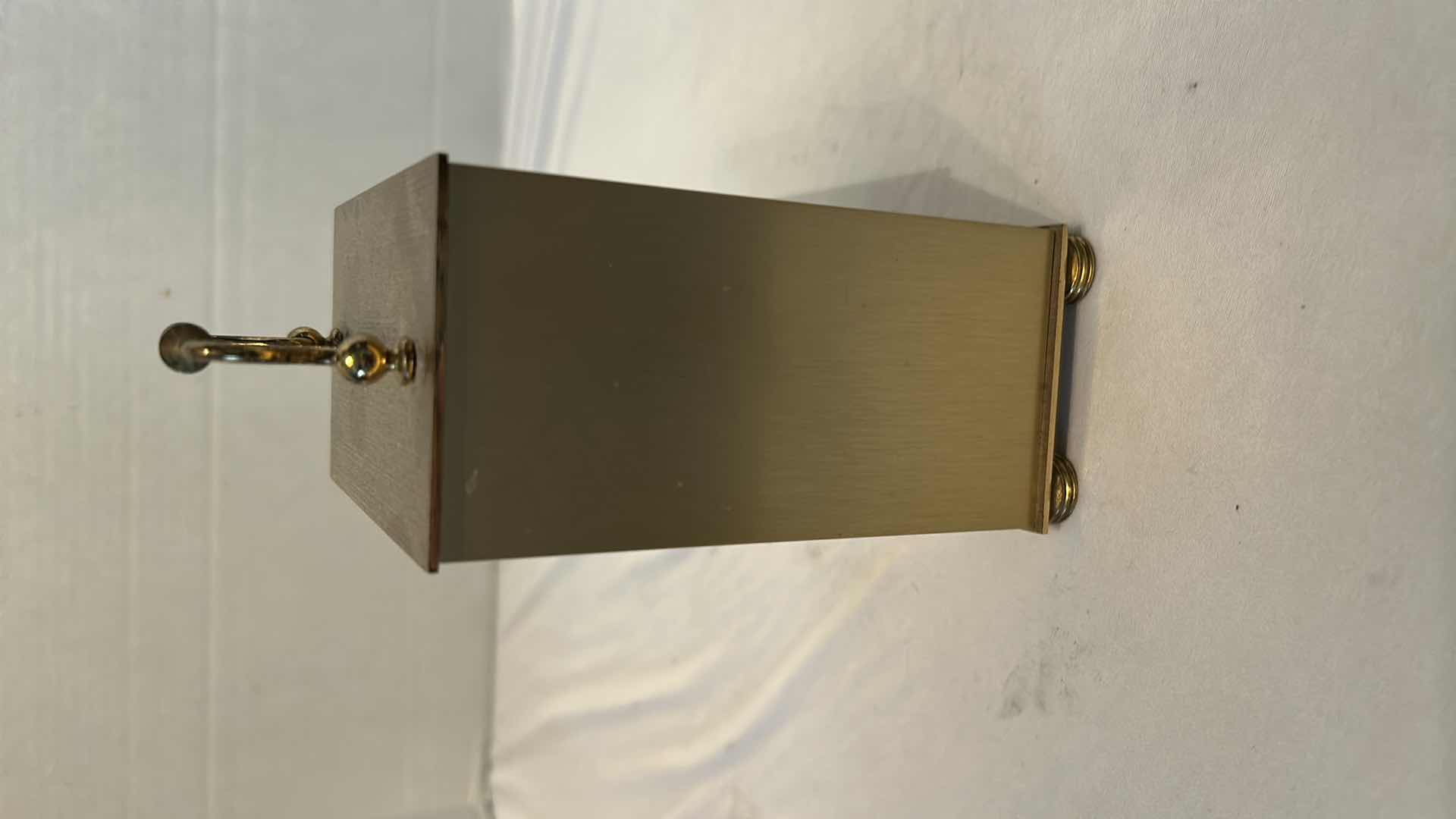 Photo 1 of VINTAGE SOLAR QUARTZ BRASS MANTEL DESK CLOCK H 6”
