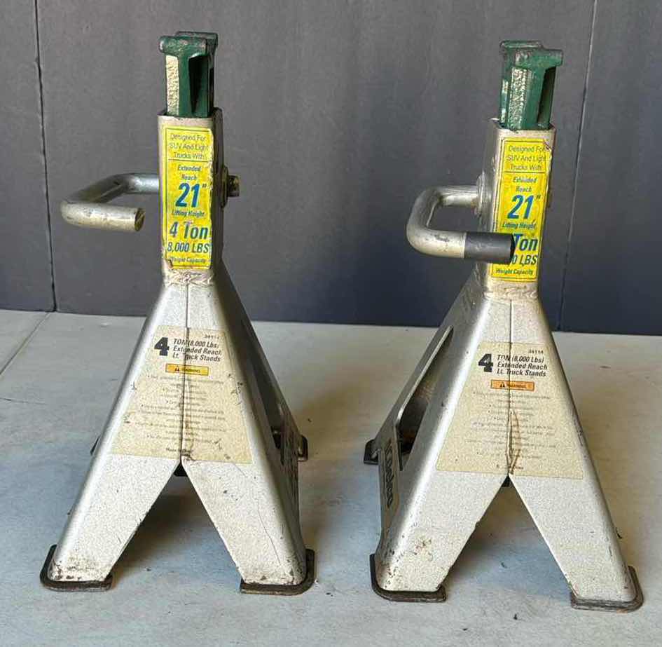 Photo 1 of 21” EXTENDED REACH 4 TON JACK STANDS (2)