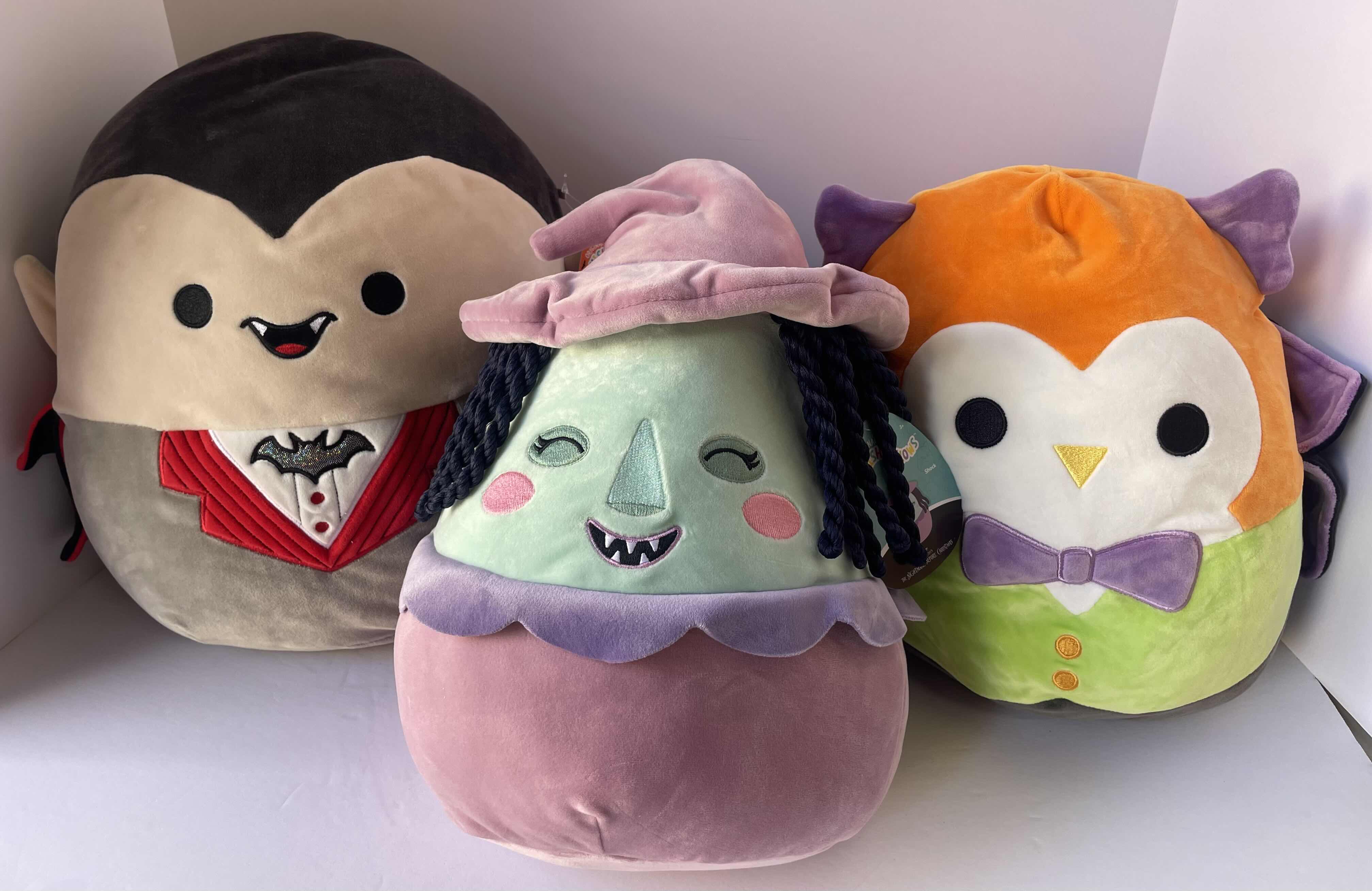 Photo 2 of HALLOWEEN SQUISHMALLOW VLAD H12”, THE NIGHTMARE BEFORE CHRISTMAS SHOCK H10” & FLIPAMALLOW JOHAN & ELLETTE H12” NWT
