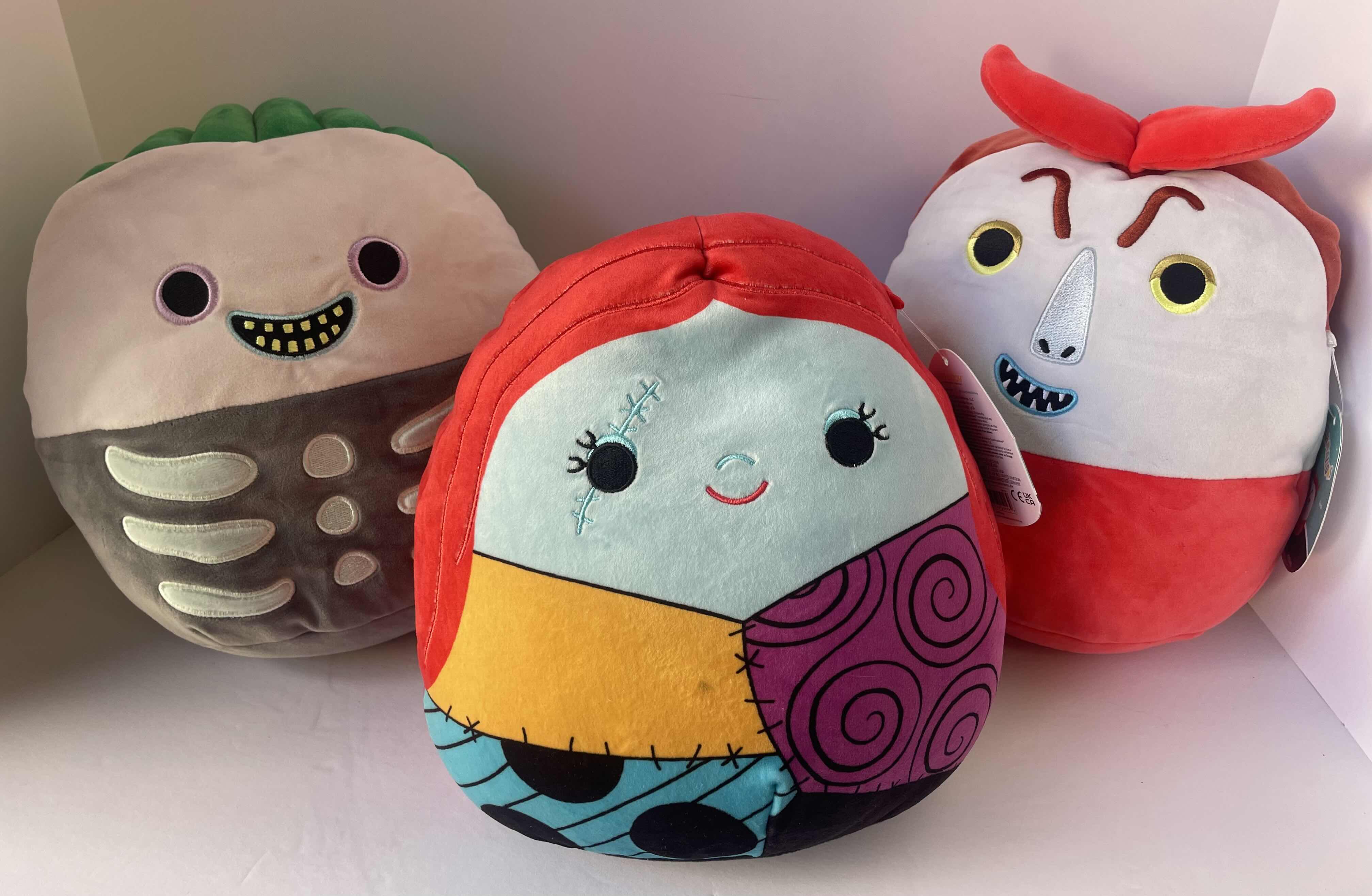 Photo 1 of DISNEY THE NIGHTMARE BEFORE CHRISTMAS SQUISHMALLOWS (3) - BARREL H10”,  SALLY H10” & LOCK H10” NWT
