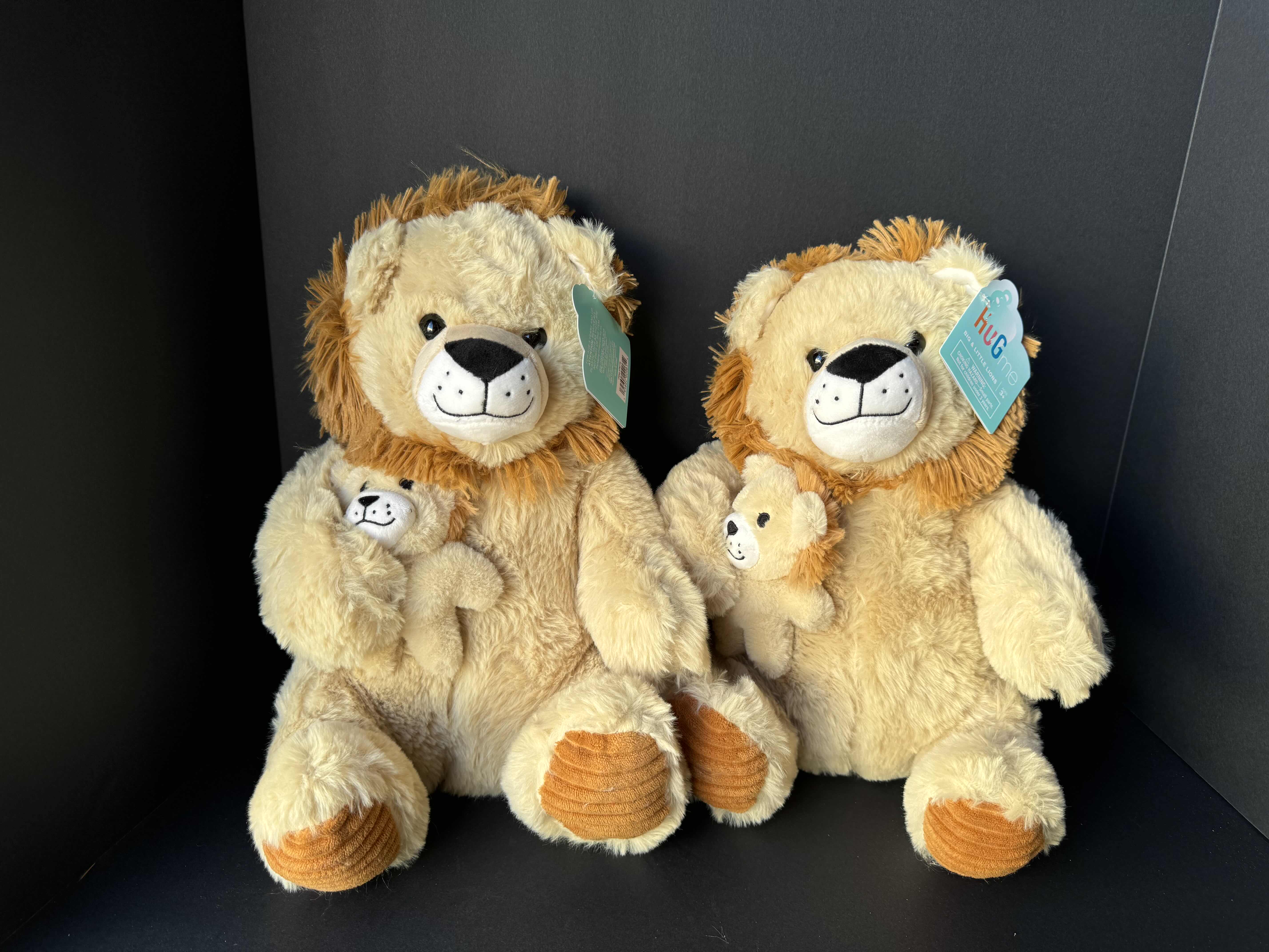 Photo 1 of NWT HUG ME BIG AND LITTLE LION PLUSH H12” (2)