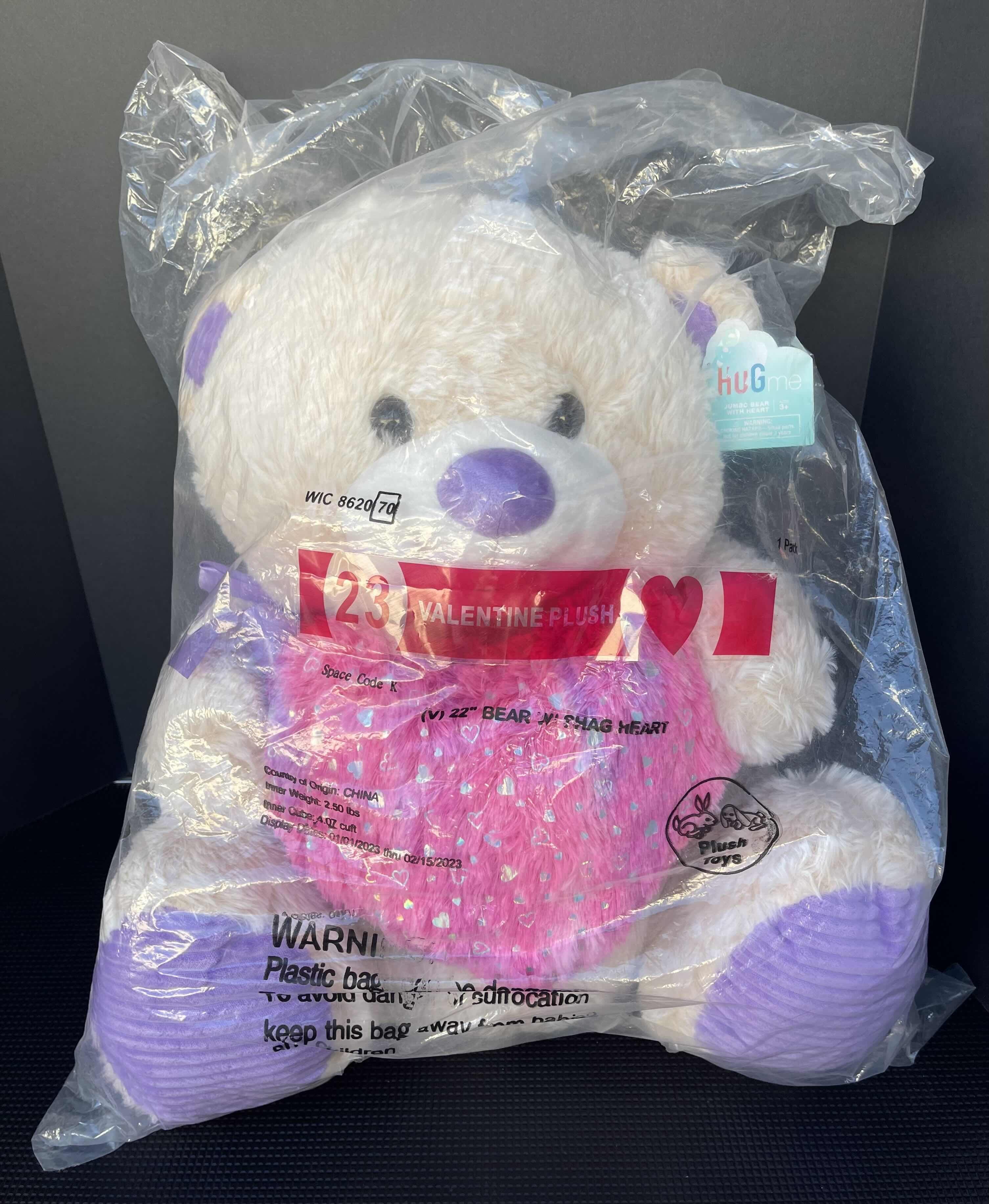 Photo 1 of NEW HUG ME JUMBO BEAR WITH HEART H22”