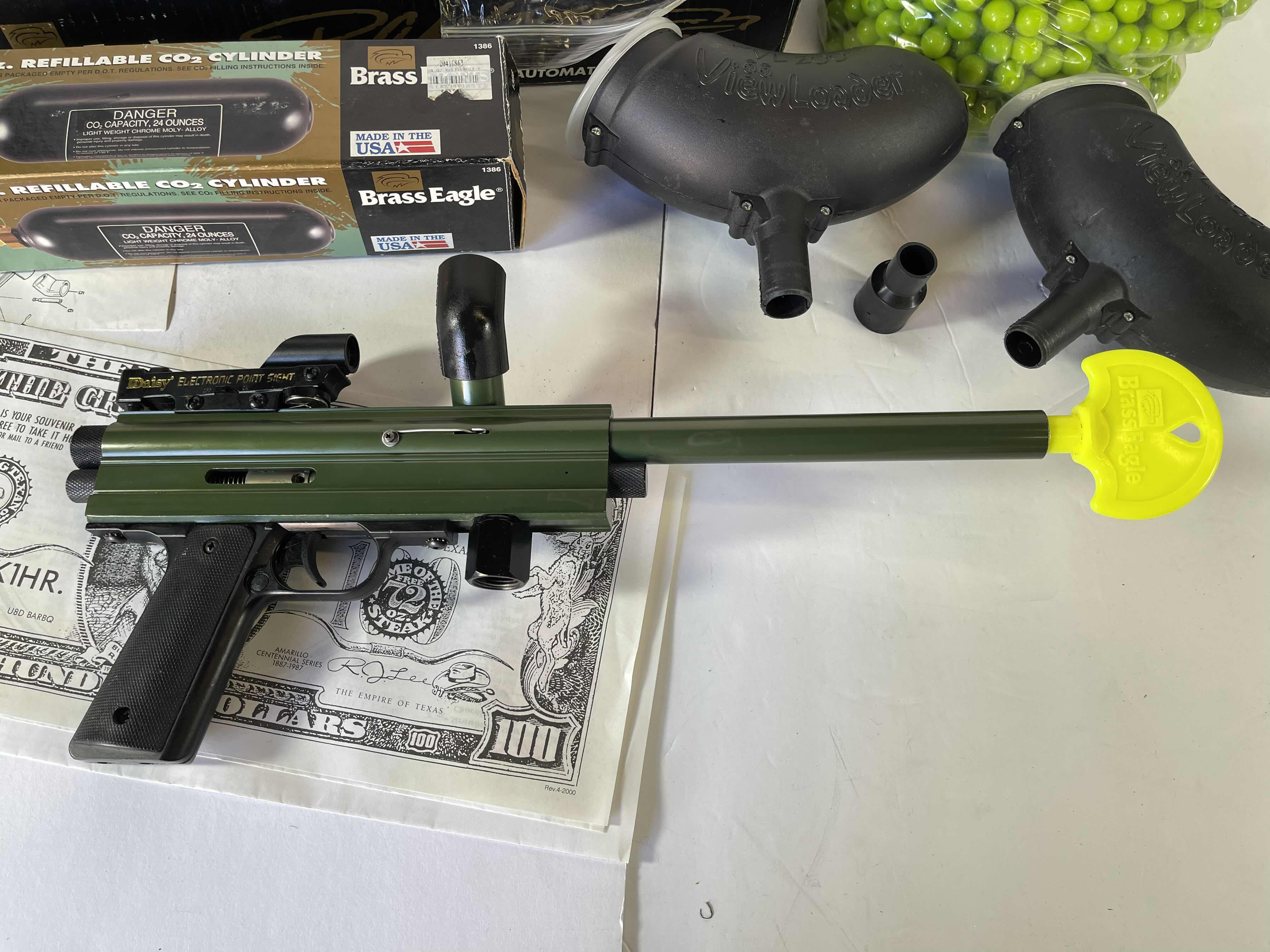 Photo 6 of RAPTOR TOURNAMENT GRADE SEMI-AUTOMATIC PAINTBALL GUN WITH REFILLABLE CYLINDER & 1000 GREEN PAINTBALLS