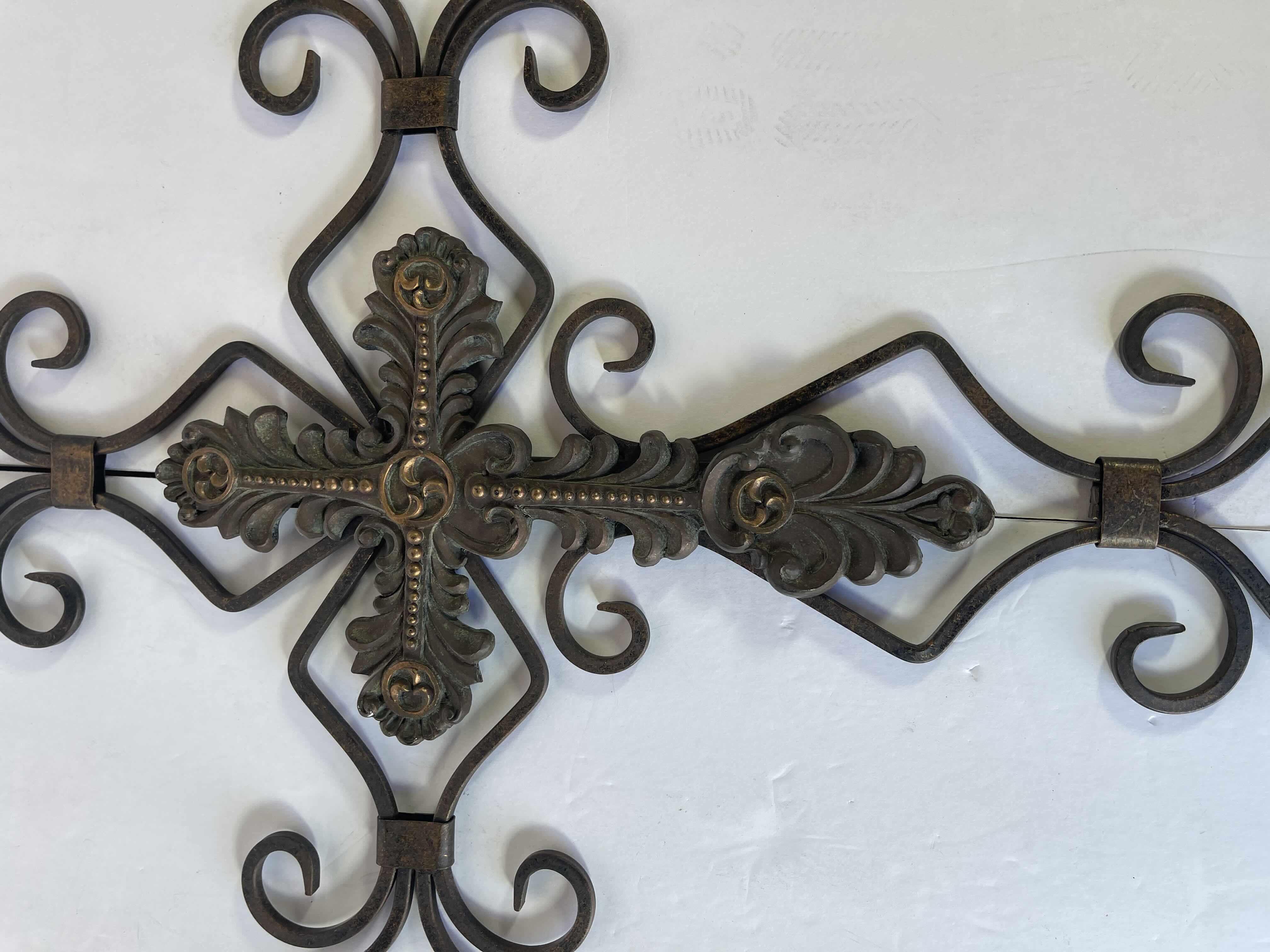 Photo 2 of METAL CROSS WALL HANG HOME DECOR 24” X H28”