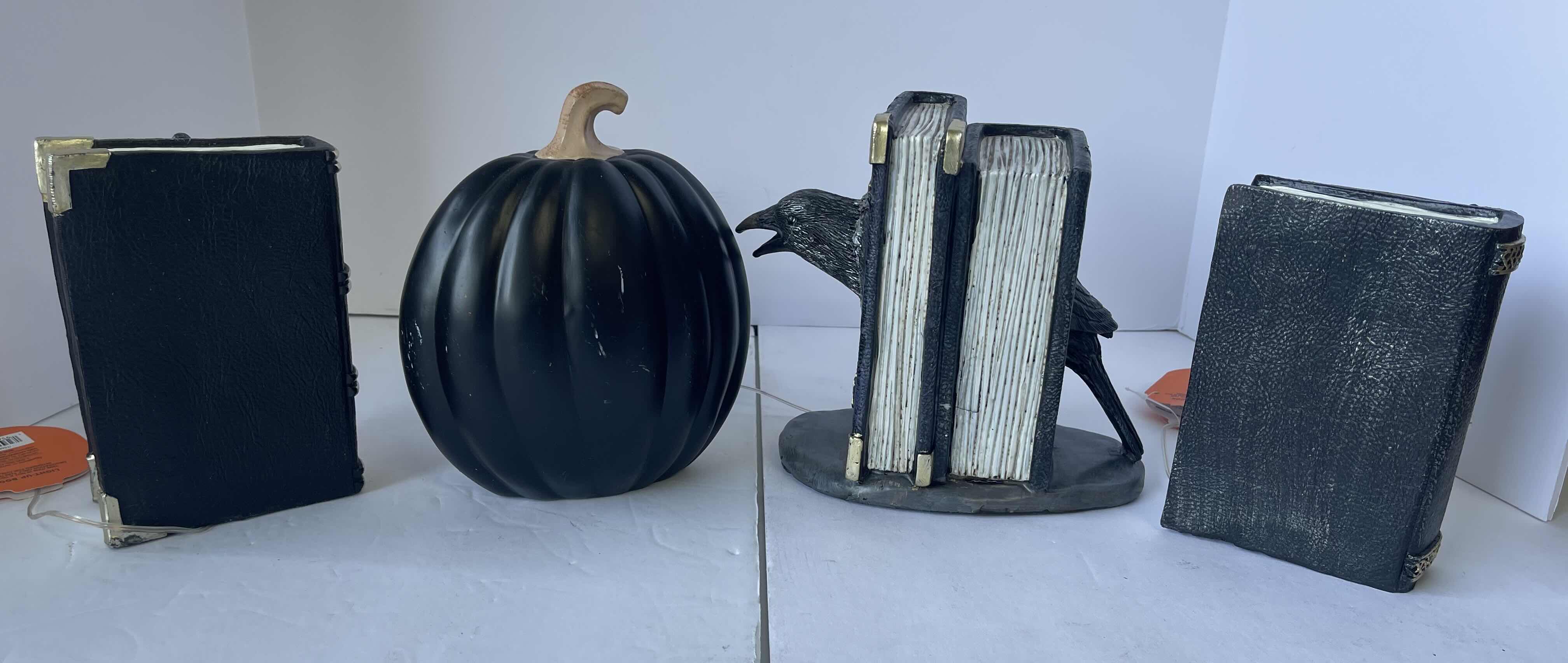 Photo 6 of HAPPY HALLOWEEN TABLE TOP RESIN HOME DECOR - HOCUS POCUS PUMPKIN & ASSORTED WITCH’S LIGHT UP BOOKS NEW