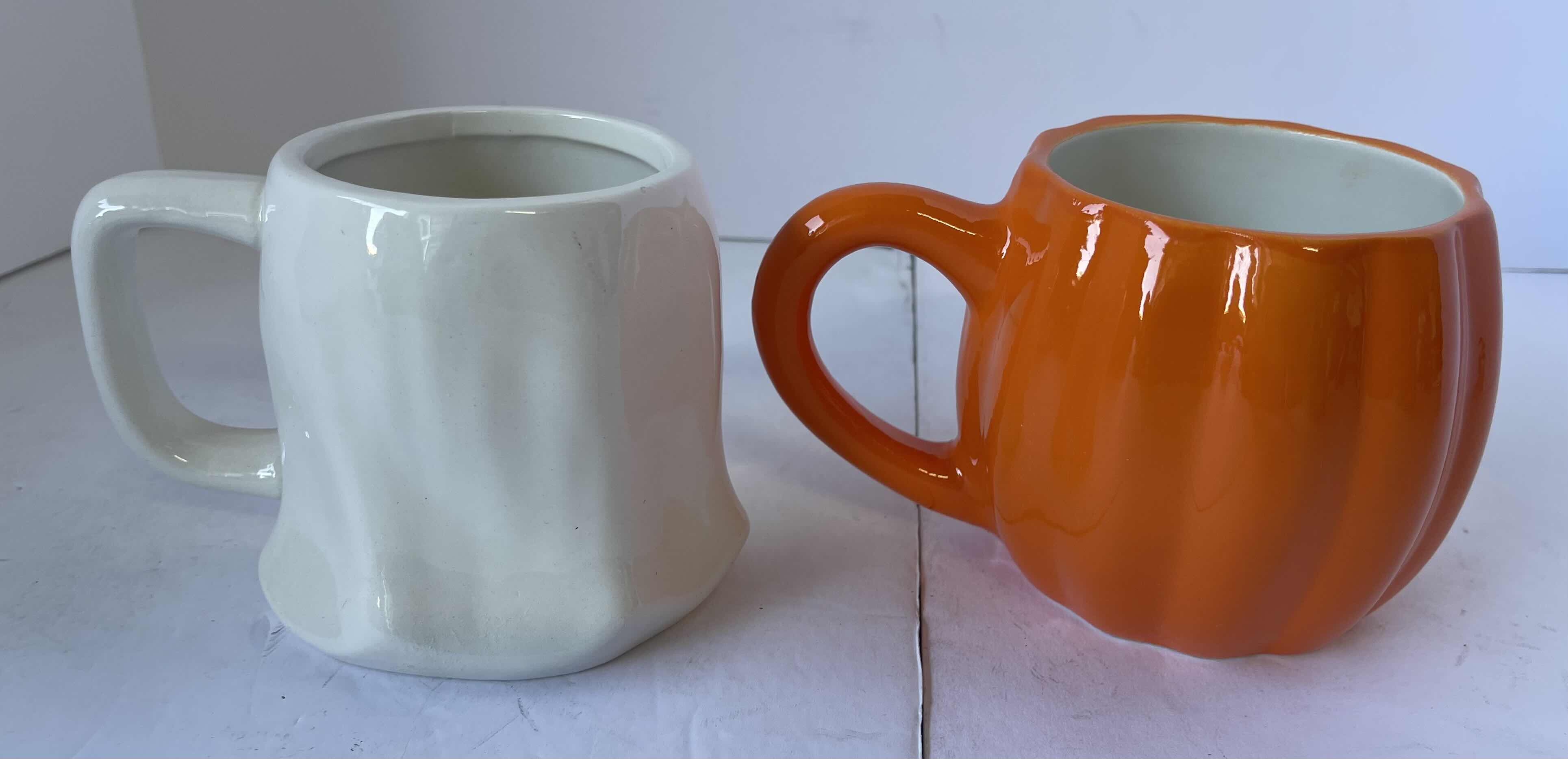 Photo 2 of CERAMIC HALLOWEEN MUGS - GHOST & PUMPKIN