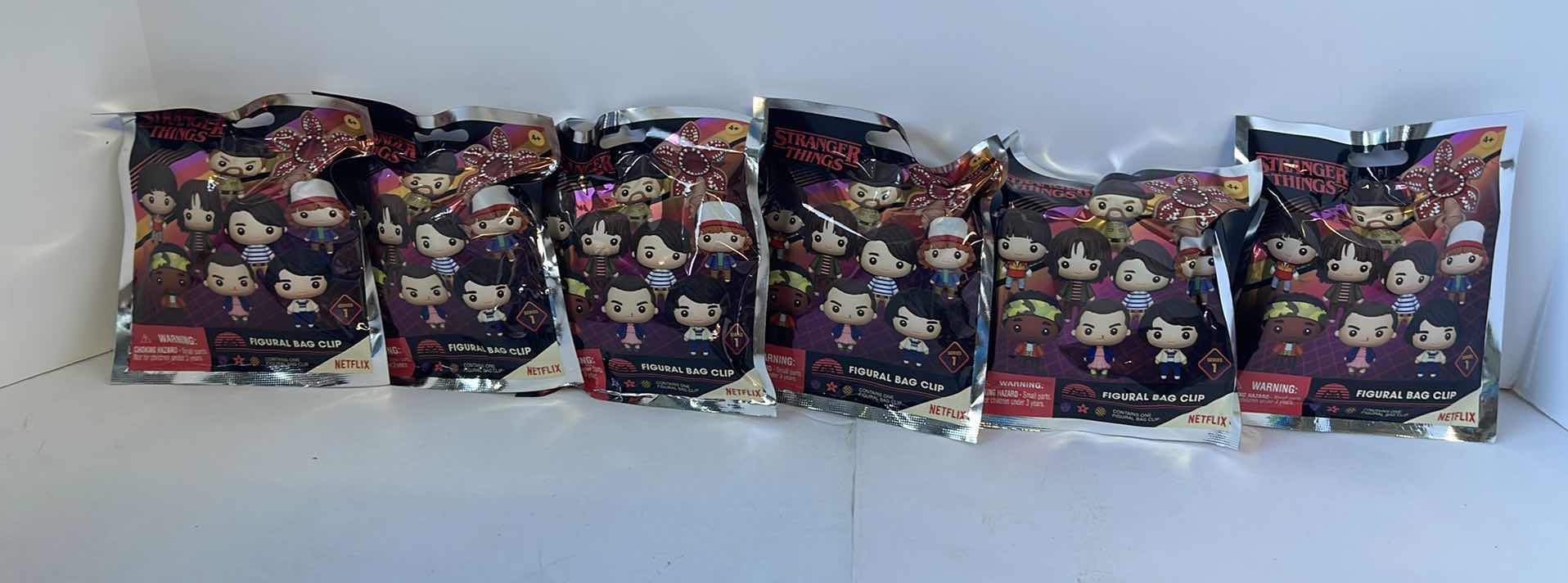 Photo 1 of STRANGER THINGS MYSTERY FIGURAL BAG CLIPS SERIES ONE (6)