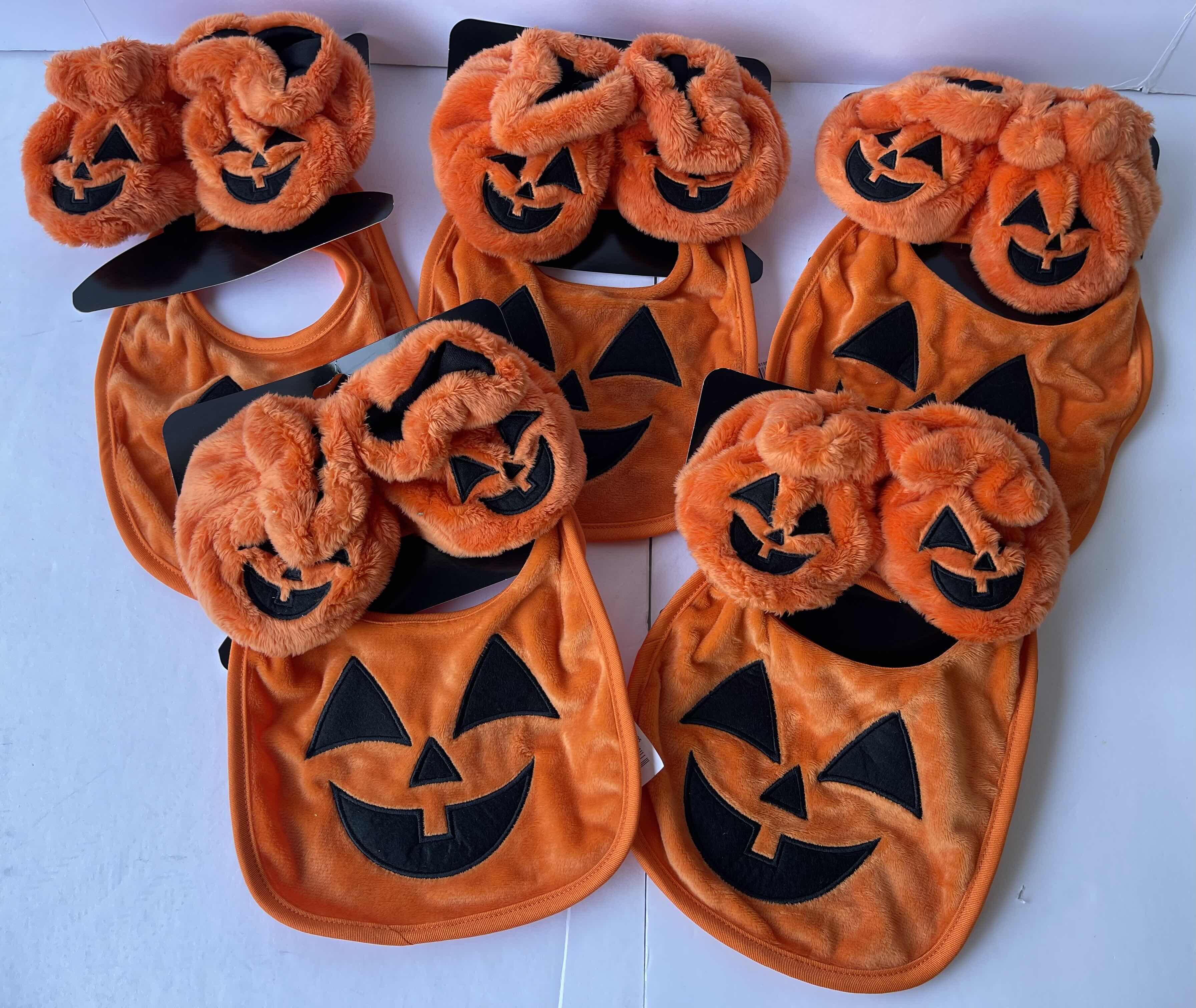 Photo 1 of HAPPY HALLOWEEN BABY BIB & BOOTIES SET (5) NWT