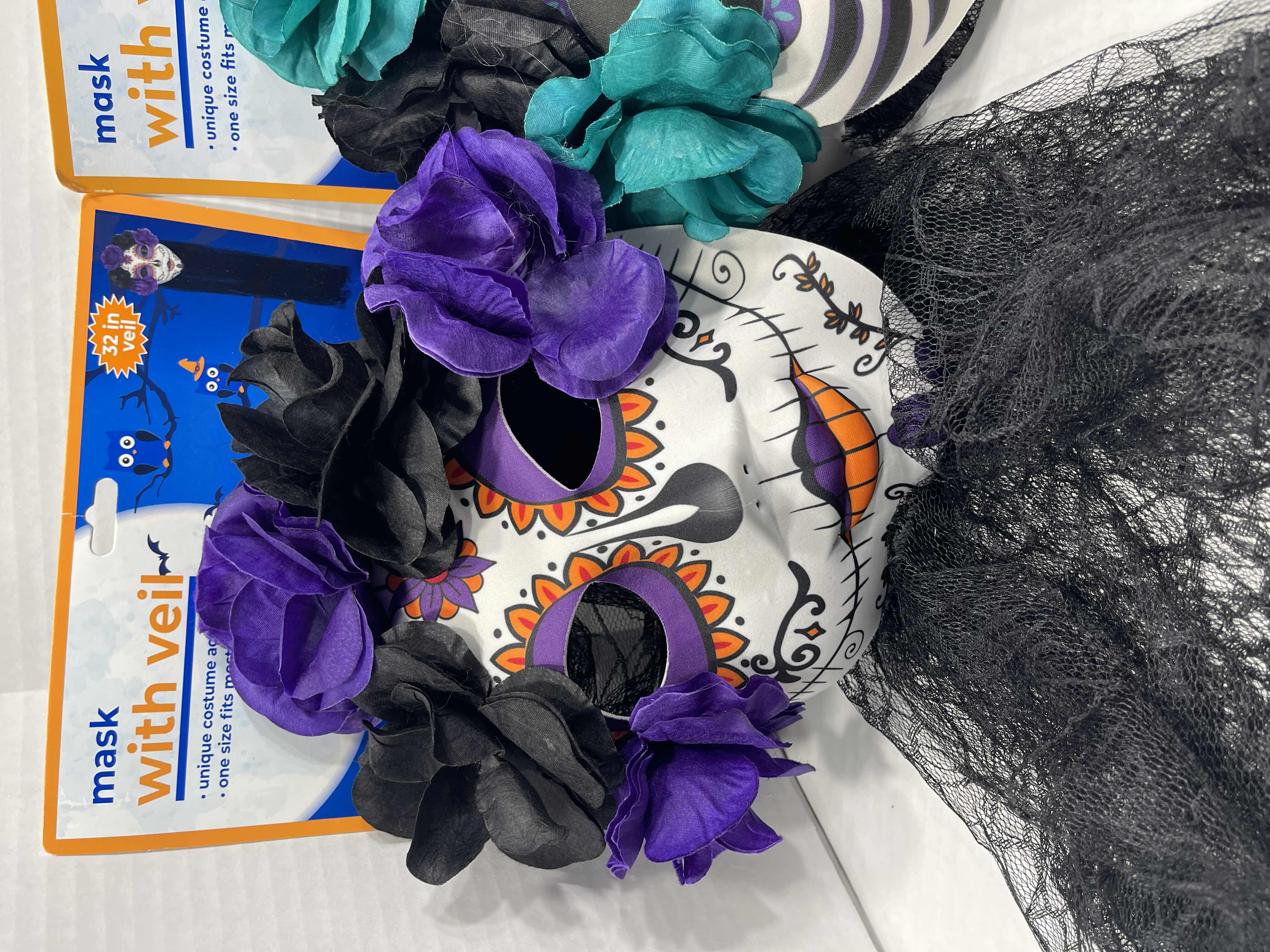 Photo 2 of HALLOWEEN FLOWER MASK WITH 32” VEIL (3) 