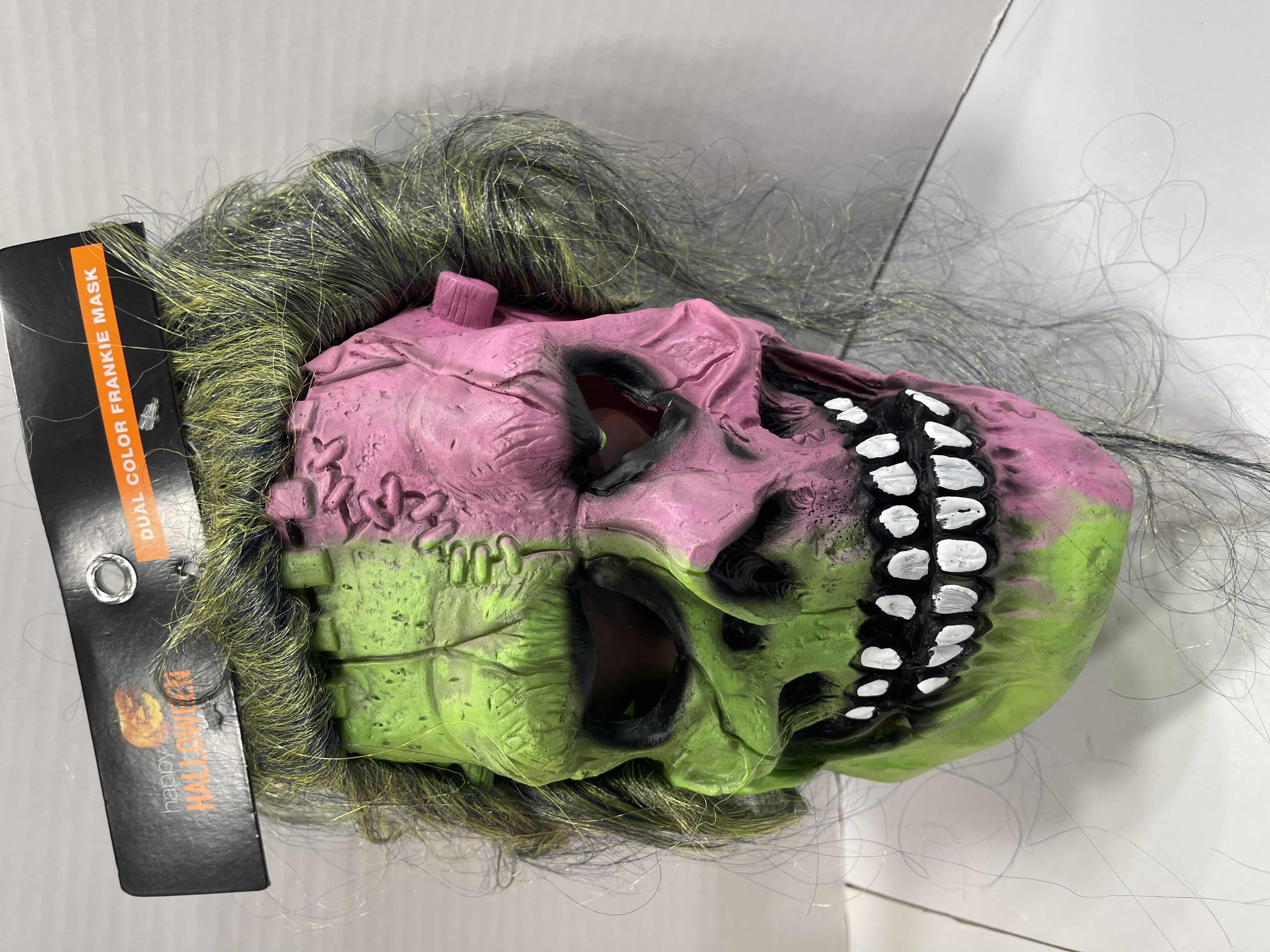 Photo 3 of ADULT ONE SIZE FITS MOST HALLOWEEN LARGE RUBBER MASKS (3) TALLEST MEASURES 11” NWT MSRP $60