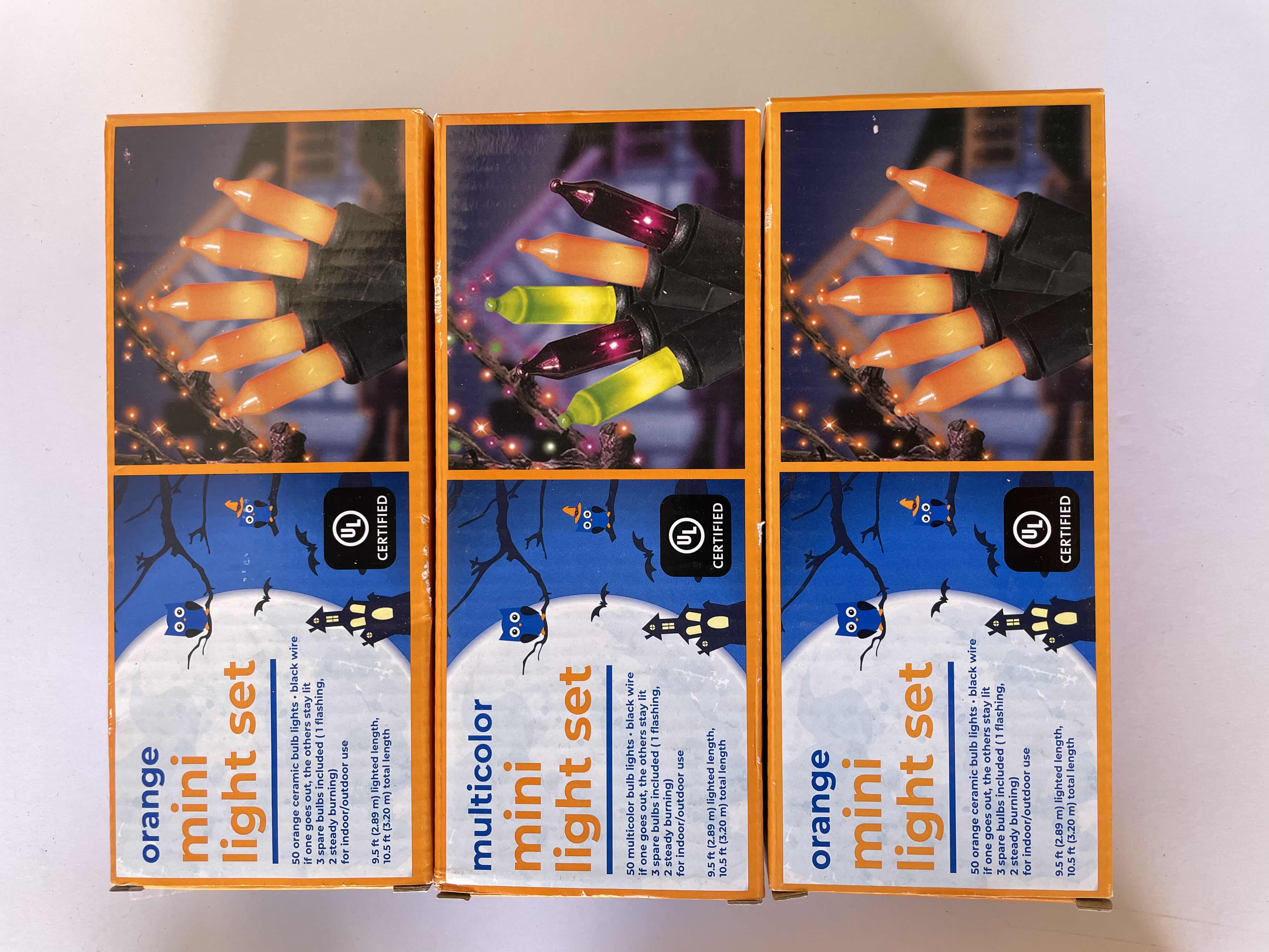 Photo 7 of HALLOWEEN MULTICOLOR MINI LIGHTS AND LED GARLAND LIGHTS LOT (12 BOXES) MSRP $79.99