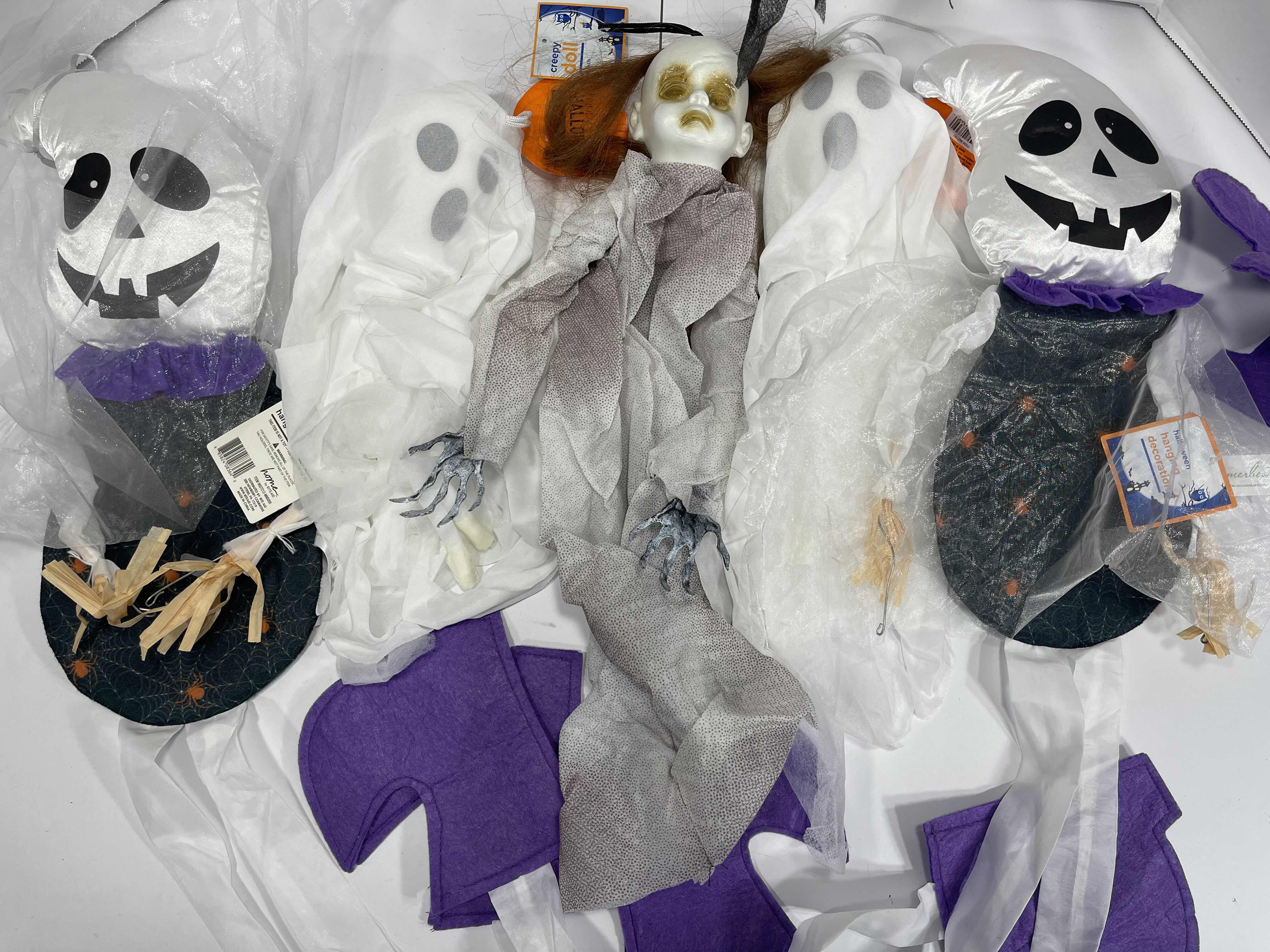 Photo 5 of HALLOWEEN HANGING DECORATIONS LOT (11 ITEMS) - HANGING REAPER, GHOSTS & GHOULS NWT MSRP $60