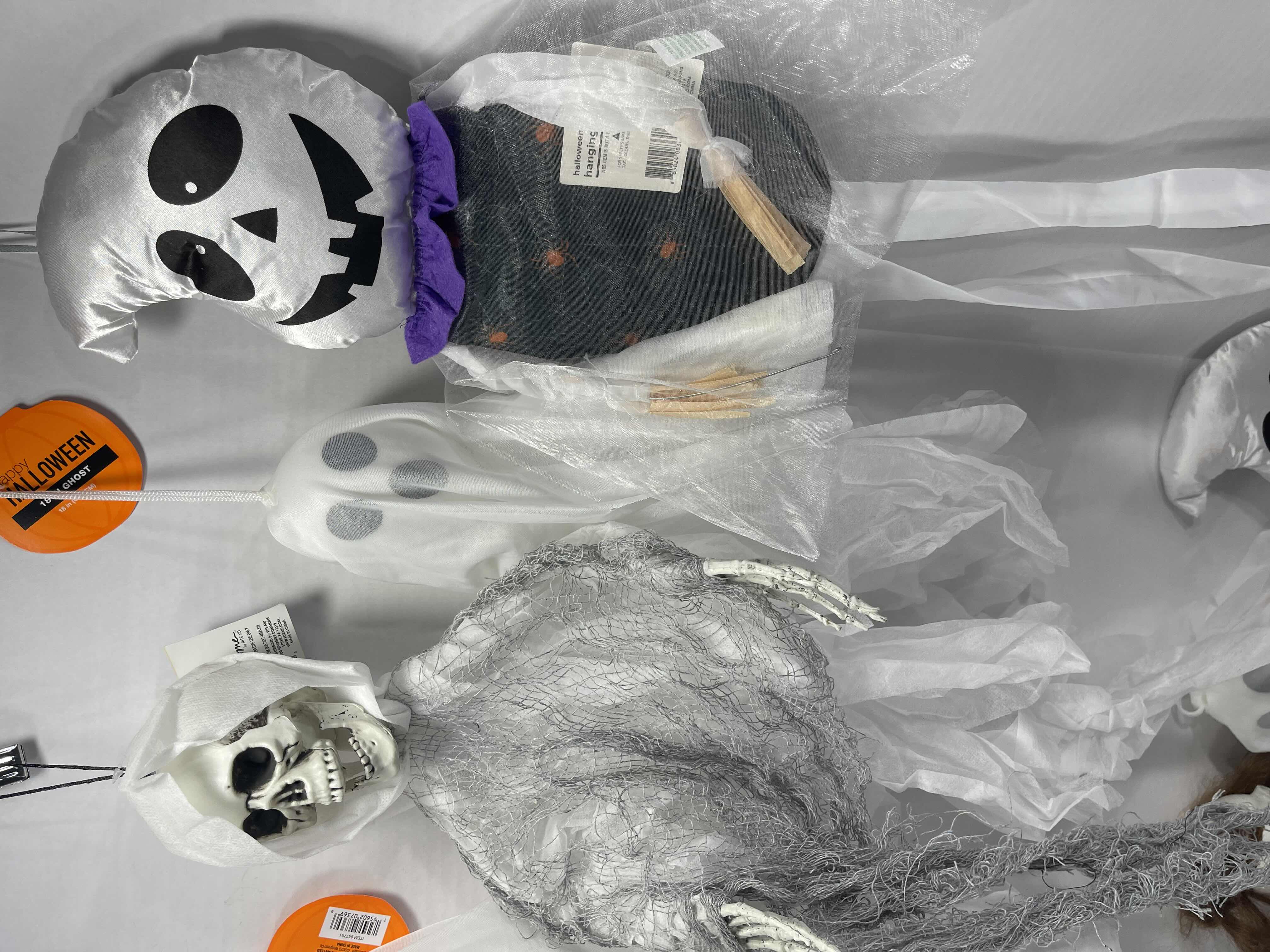 Photo 3 of HALLOWEEN HANGING DECORATIONS LOT (11 ITEMS) - HANGING REAPER, GHOSTS & GHOULS NWT MSRP $60