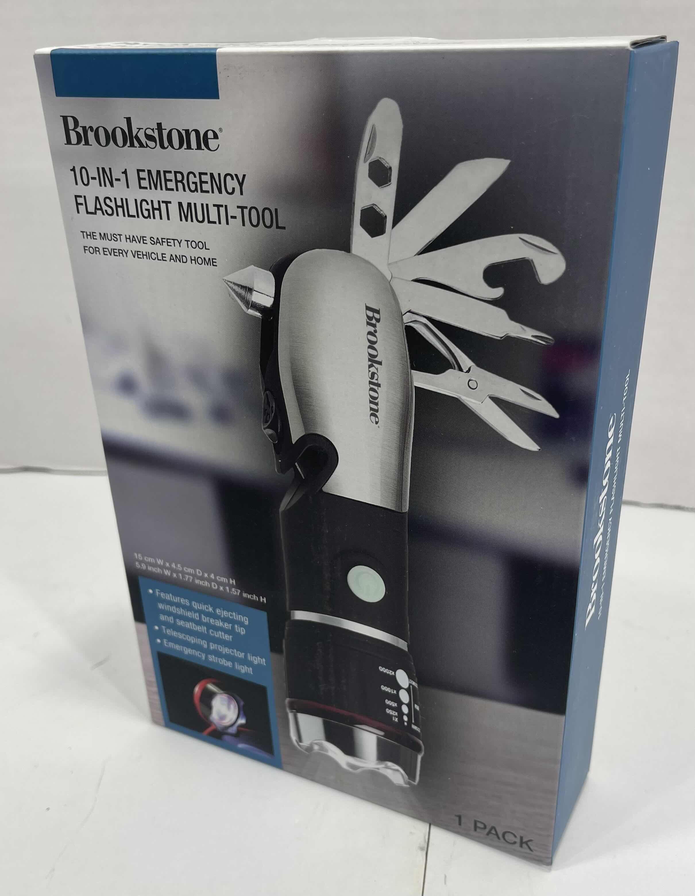 Photo 2 of BROOKESTONE 10 IN 1 EMERGENCY FLASHLIGHT MULTI-TOOL NIB