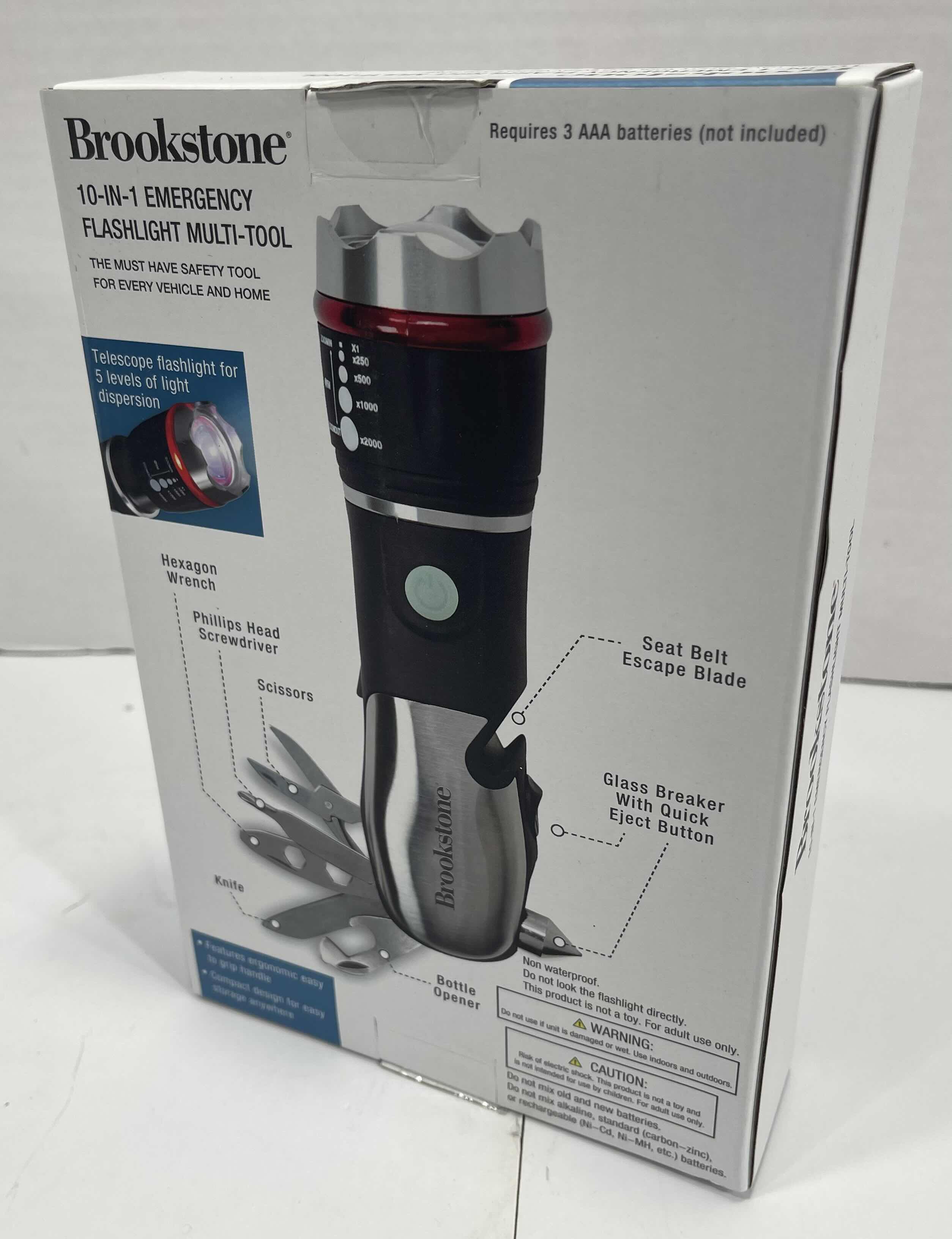 Photo 3 of BROOKESTONE 10 IN 1 EMERGENCY FLASHLIGHT MULTI-TOOL NIB