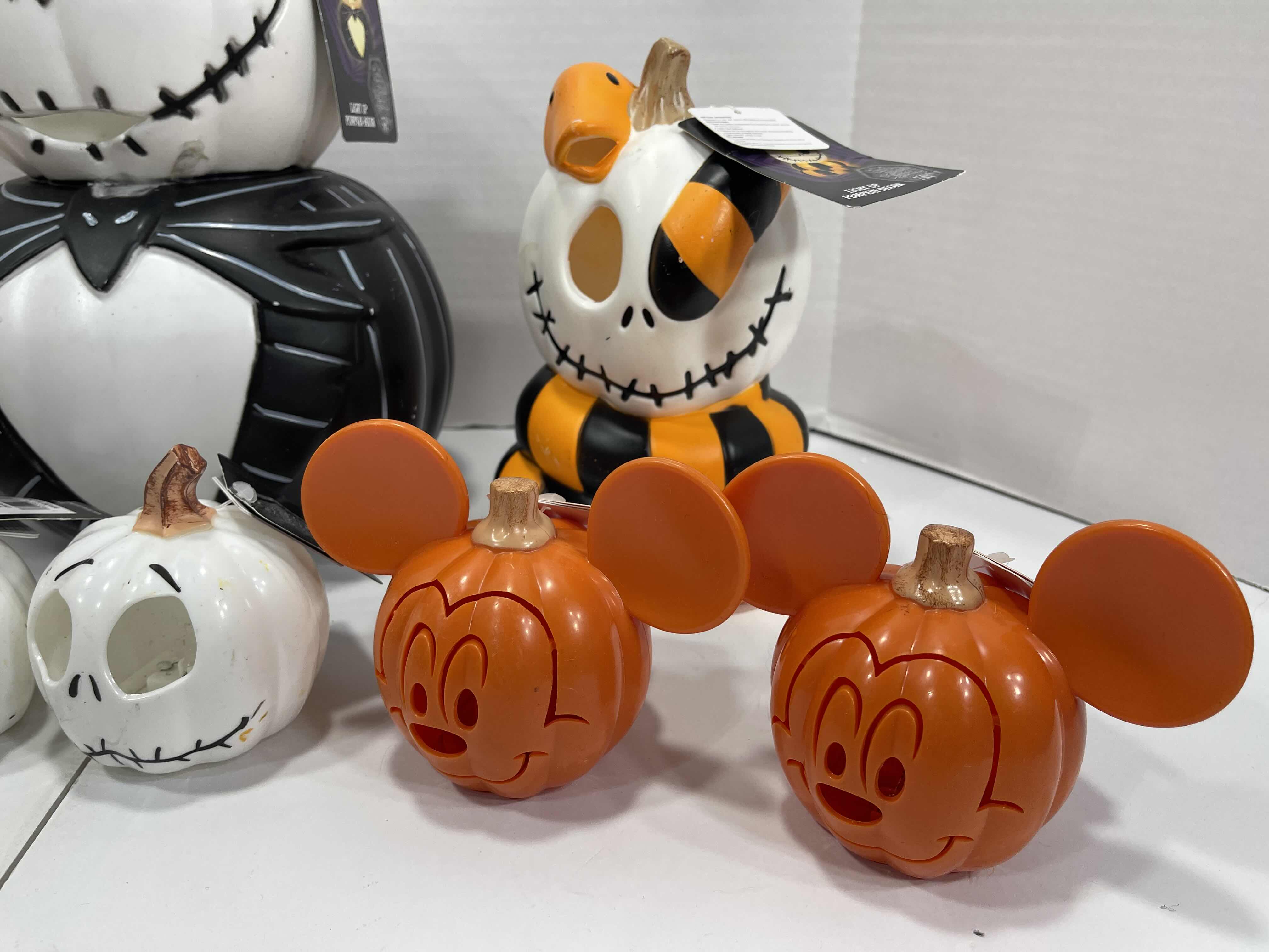 Photo 4 of DISNEY HALLOWEEN LIGHT-UPS (9) - LARGE JACK H12” (1), JACK WITH SNAKE (2), MINI JACK HEAD (2), MINI MICKEY (2) & MINI MINNIE (2) MSRP $100