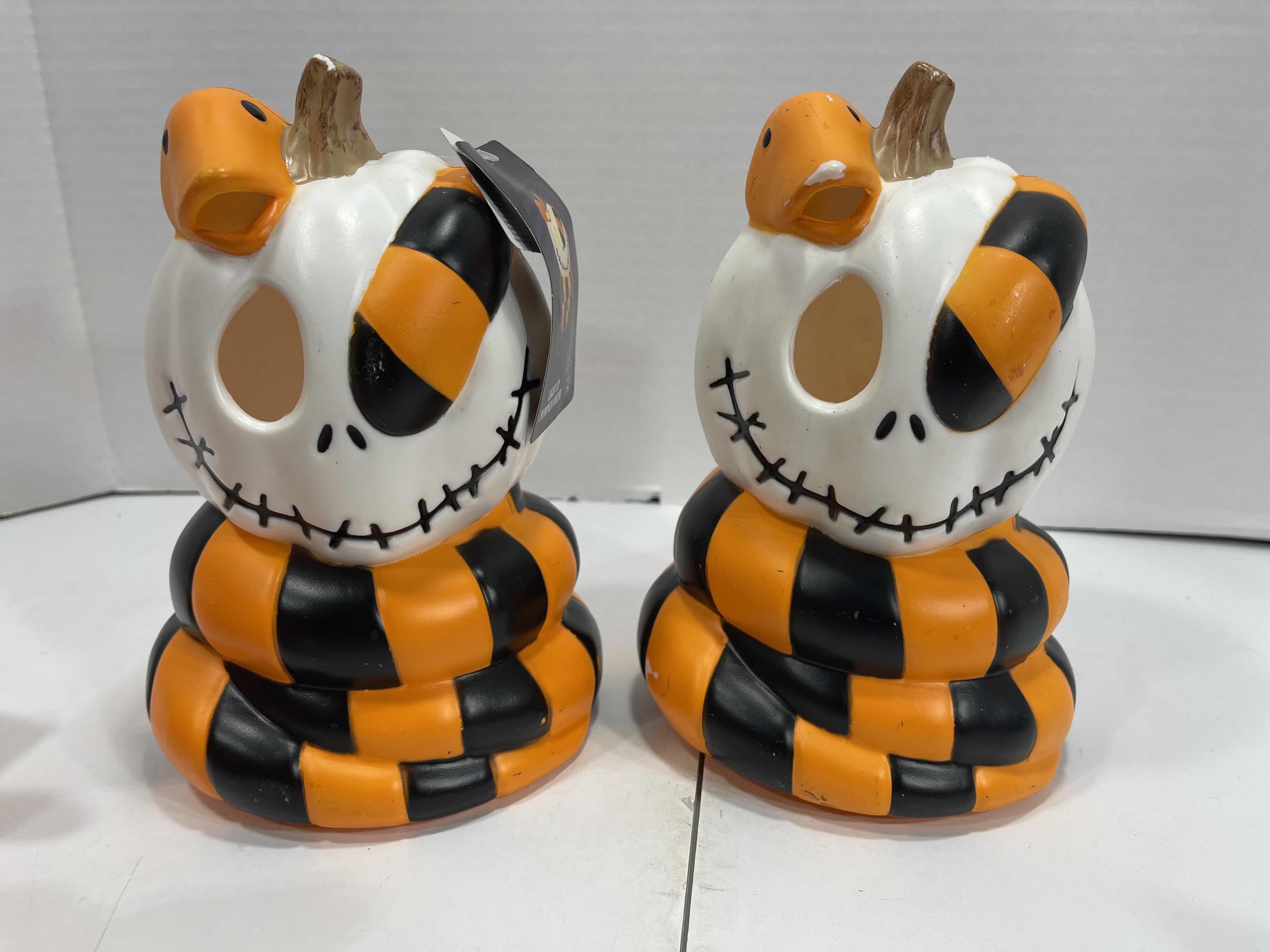 Photo 2 of DISNEY HALLOWEEN LIGHT-UPS (8) - JACK WITH SNAKE H8” (2), MINI JACK HEAD (2), MINI MICKEY (1) & MINI MINNIE (3) MSRP $70