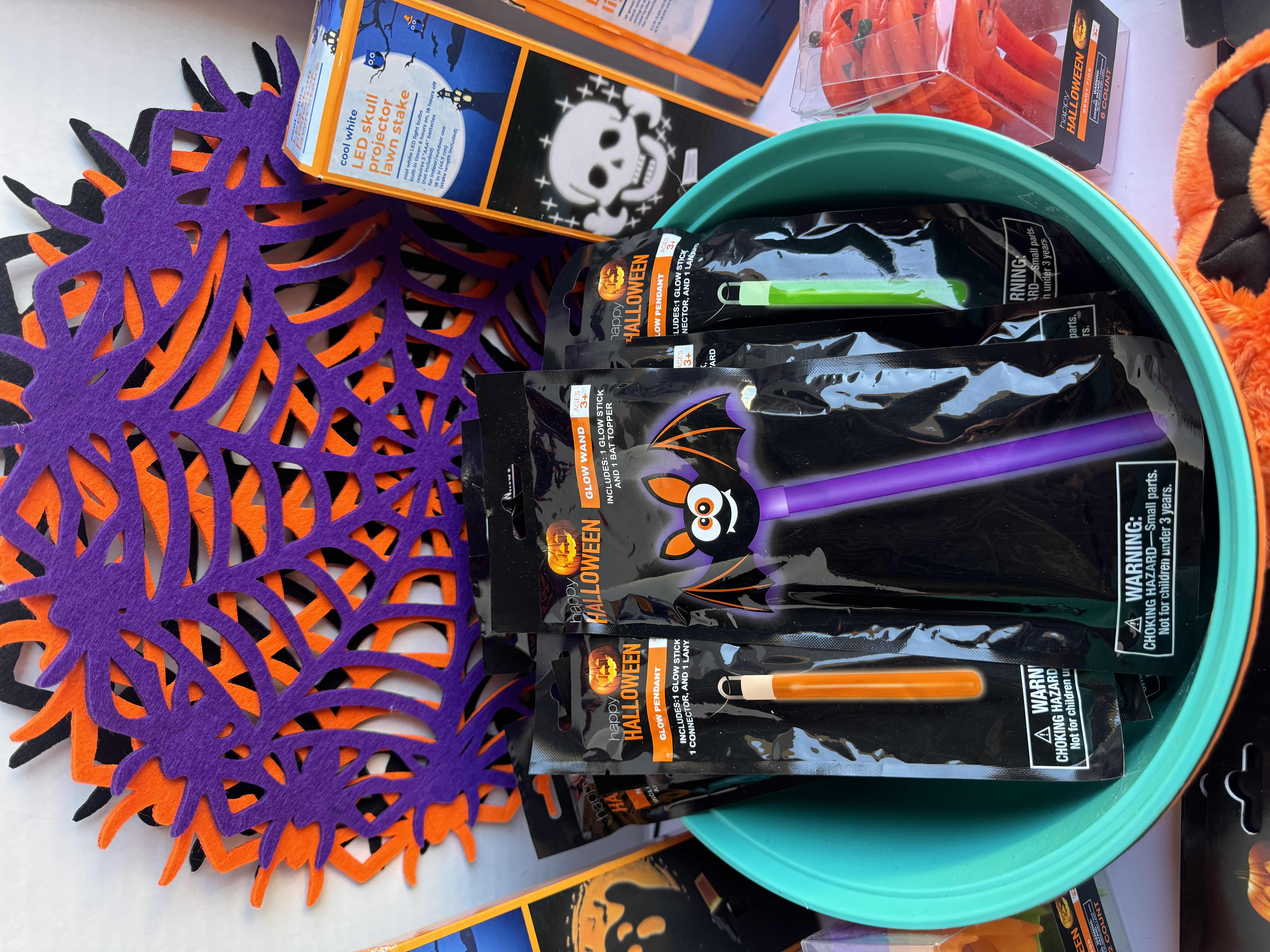 Photo 5 of HALLOWEEN TABLE TOP DECOR LARGE ASSORTMENT - CANDY BOWLS, LIGHT SETS, GLOW STICKS, HALLOWEEN CUPS, AND MORE MSRP $70