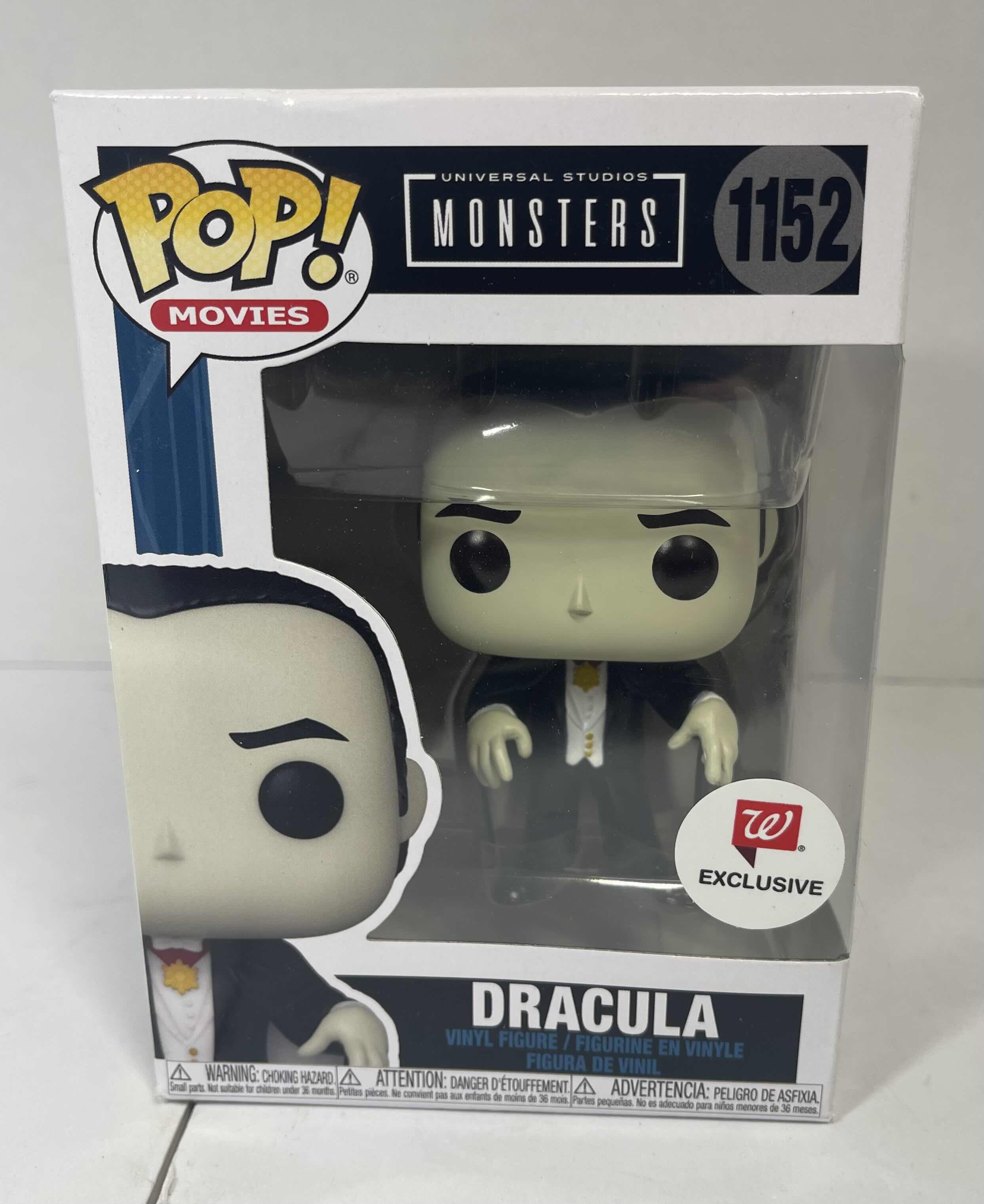 Photo 1 of FUNKO POP MOVIES - UNIVERSAL STUDIOS MONSTERS DRACULA #1152 WALGREENS EXCLUSIVE MSRP $15