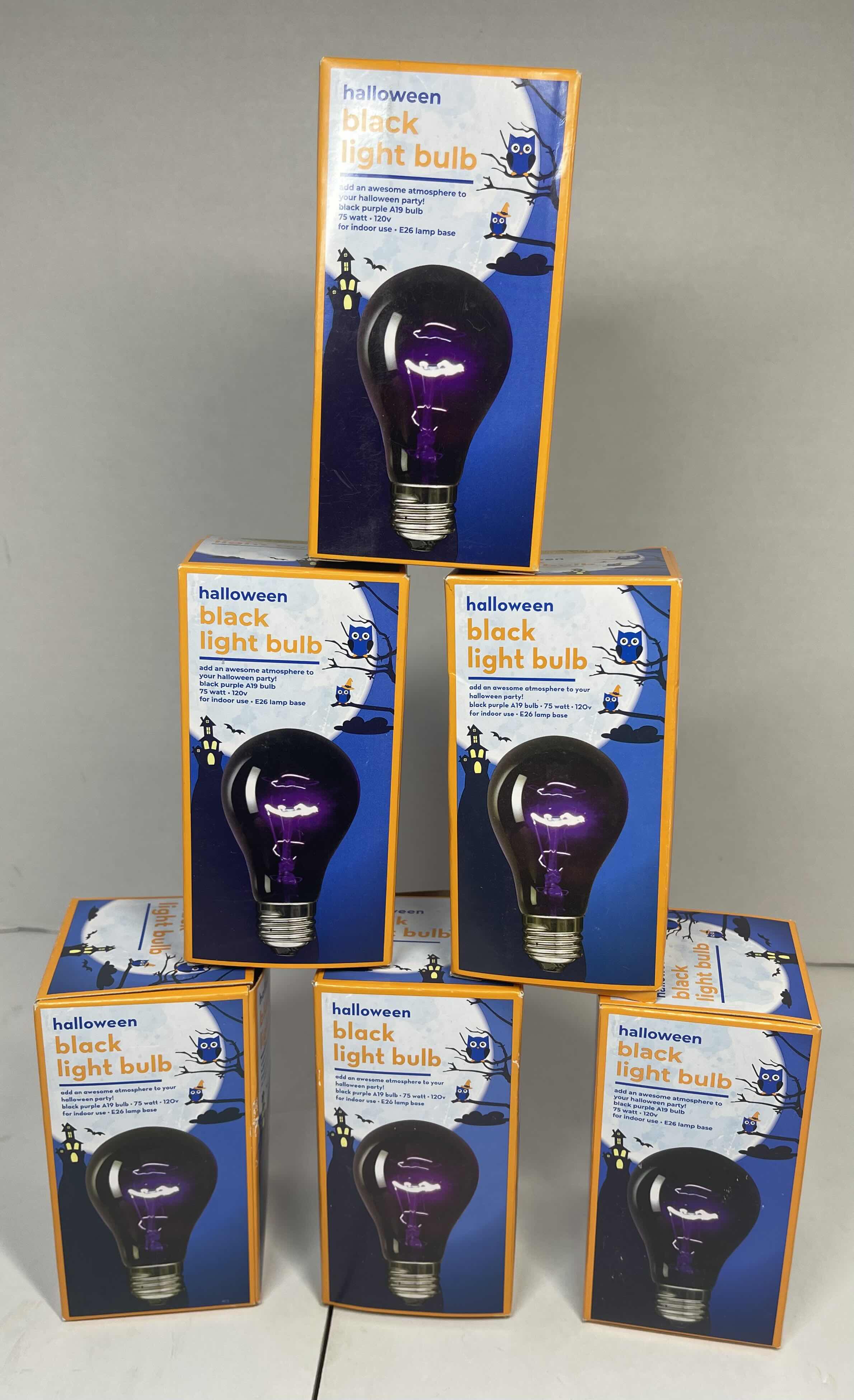 Photo 1 of HALLOWEEN BLACK LIGHT BULBS (6) MSRP $30