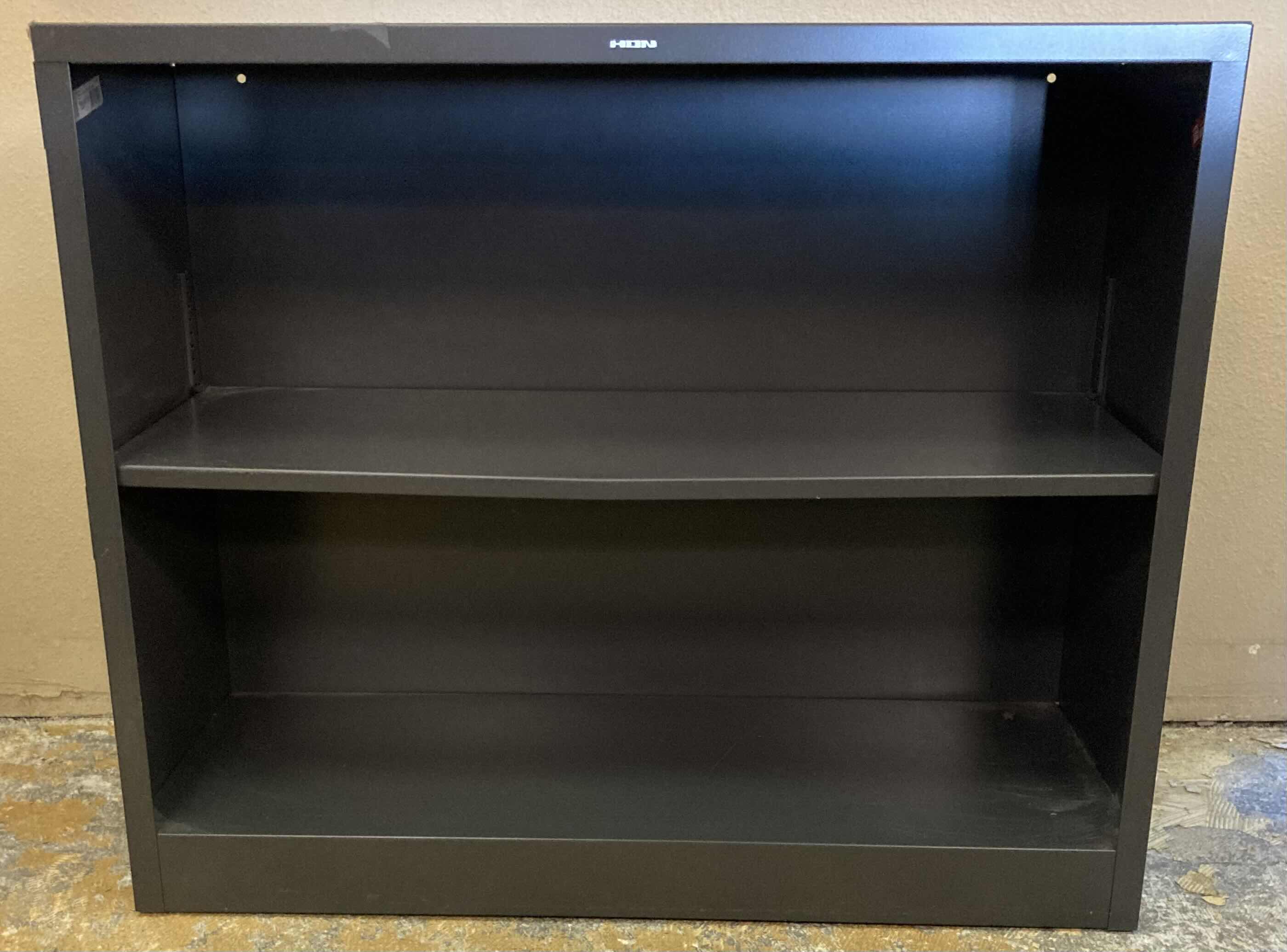 Photo 1 of HON BRIGADE CHARCOAL METAL 1-SHELF BOOKCASE 34.5” X 12.75” H29”