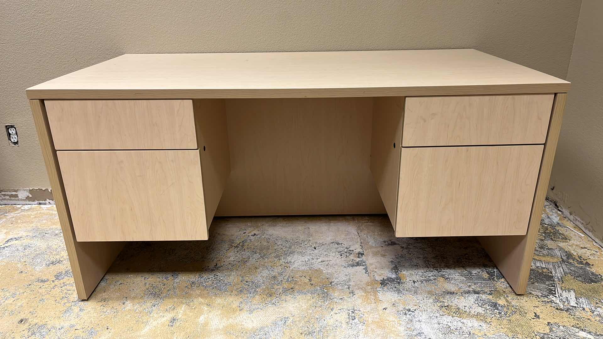 Photo 1 of WOODGRAIN FINISH LAMINATE 4 DRAWER OFFICE DESK W KEYS 60” X 30” H29”