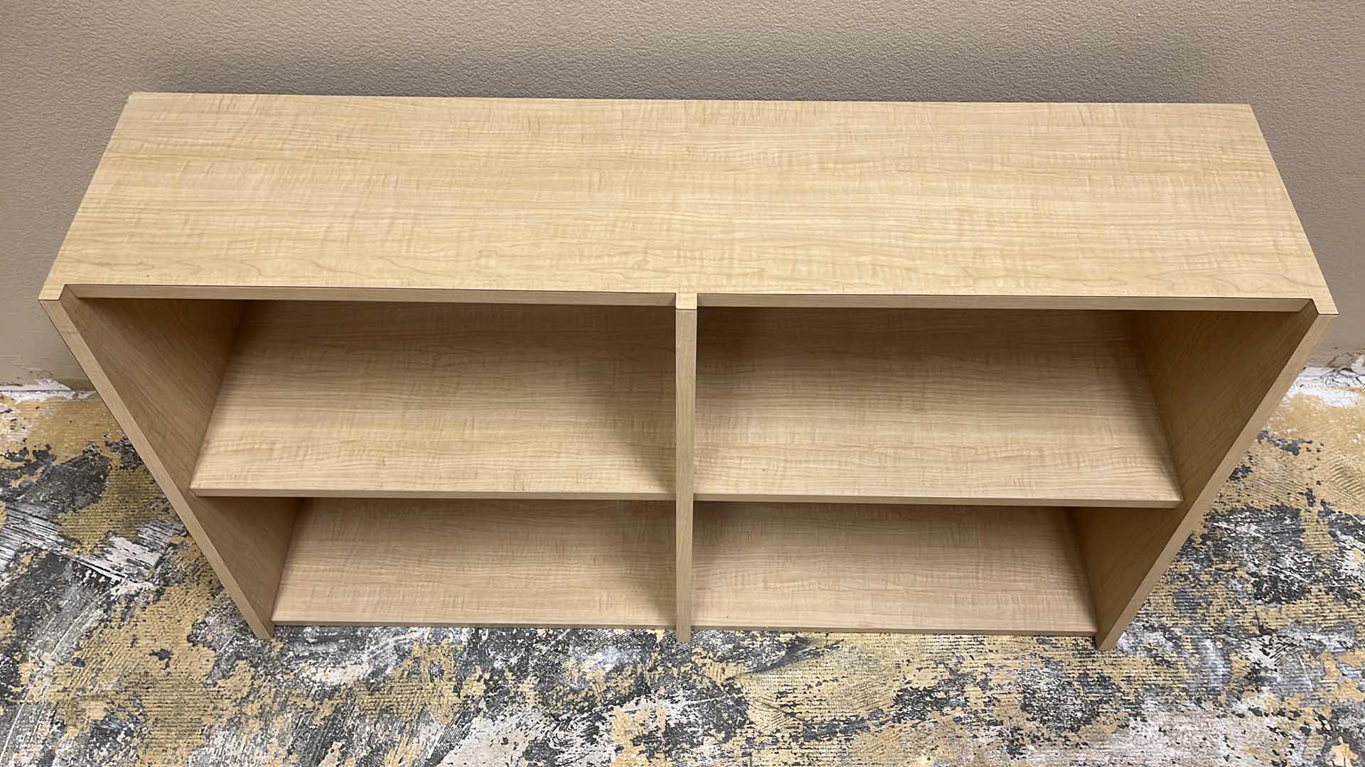 Photo 2 of WOODGRAIN FINISH LAMINATE OFFICE BOOKSHELF 49” X 15.5” H26.5”