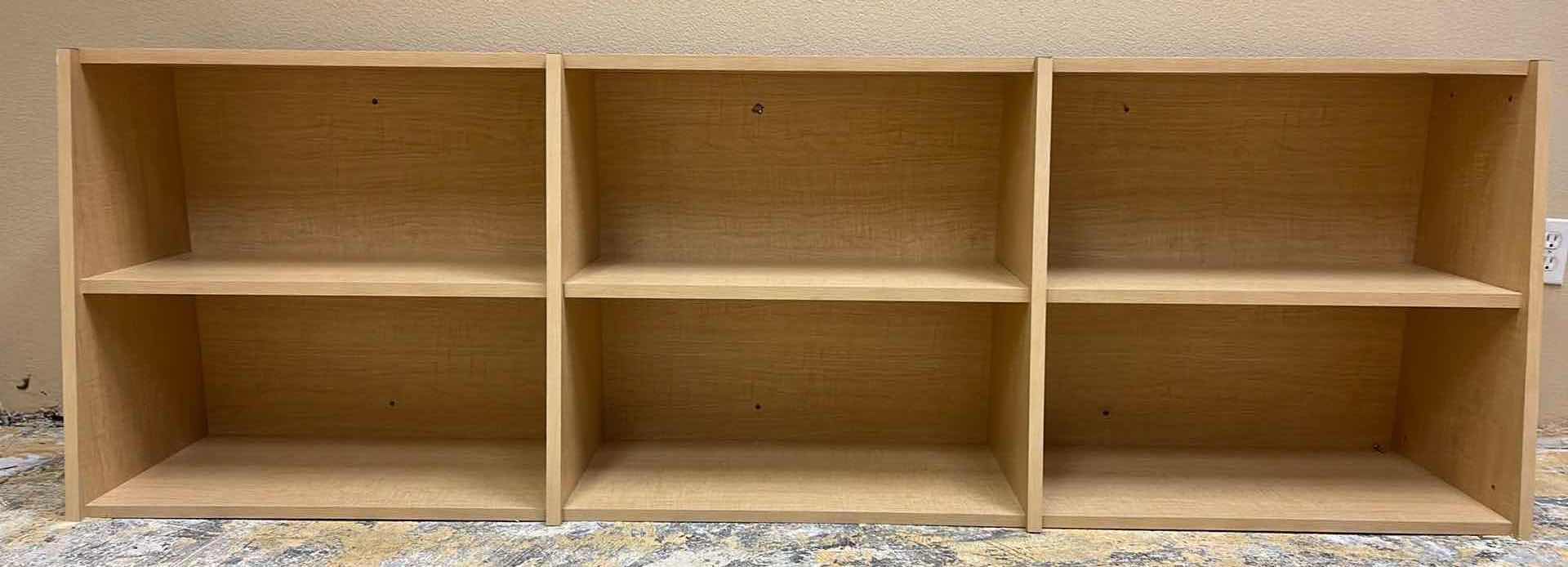 Photo 1 of WOODGRAIN FINISH LAMINATE OFFICE BOOKSHELF 82.5” X 15.5” H26.5”