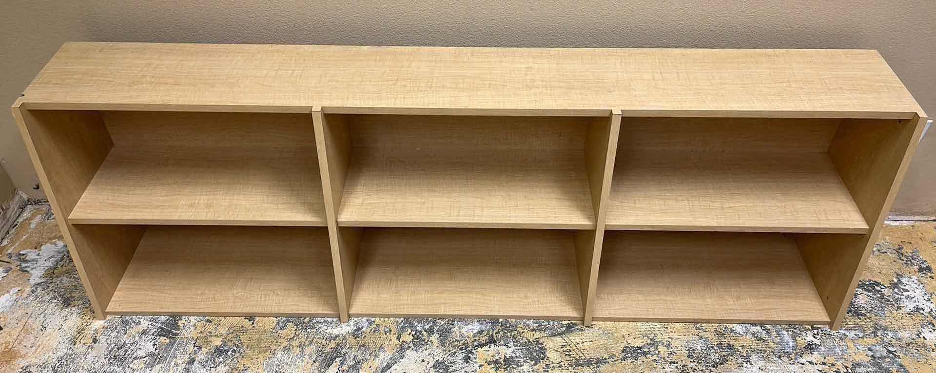 Photo 2 of WOODGRAIN FINISH LAMINATE OFFICE BOOKSHELF 82.5” X 15.5” H26.5”