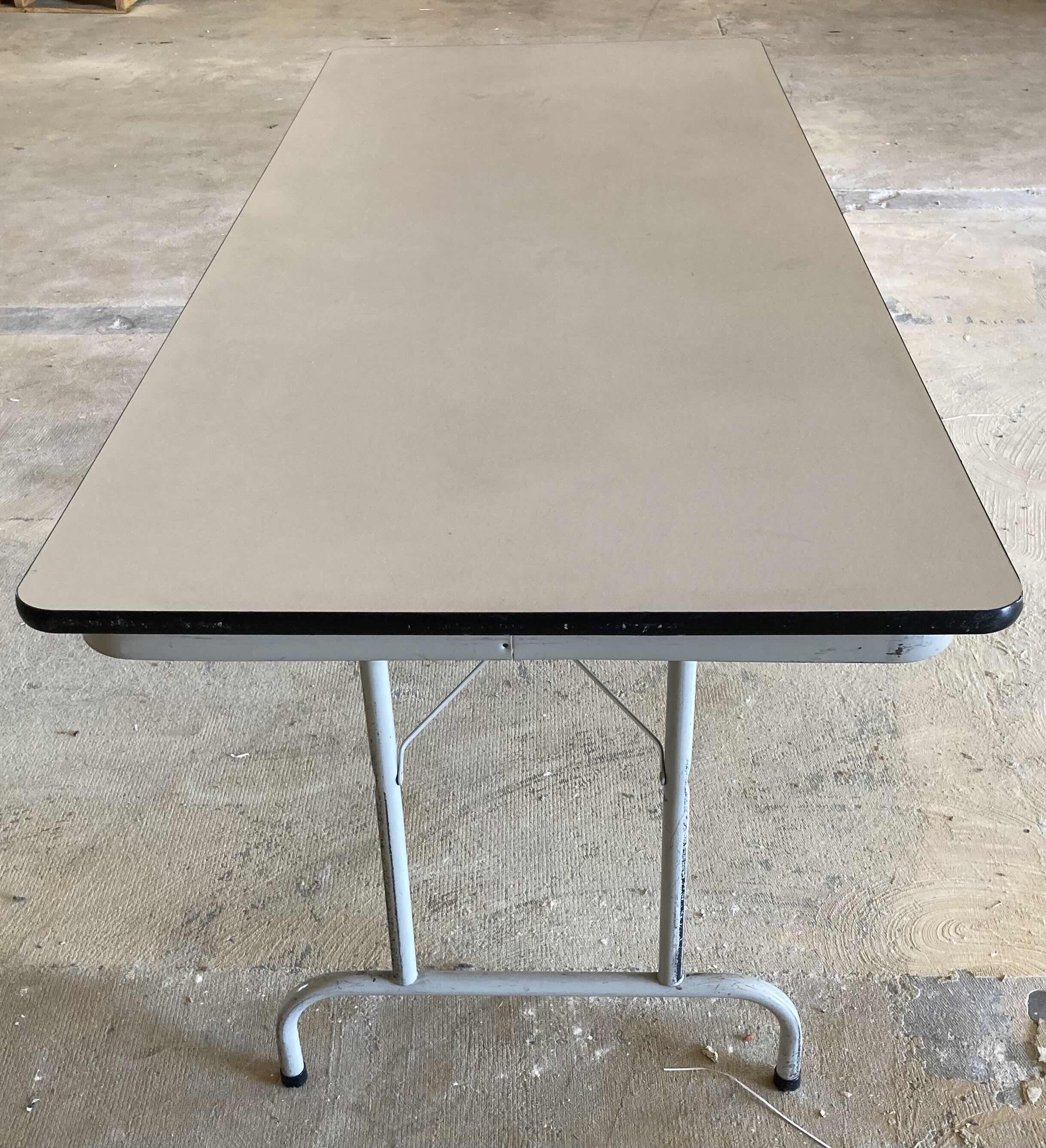 Photo 4 of HON BASYX LIGHT GRAY FOLDING TABLE 71.5” X 30” H29”