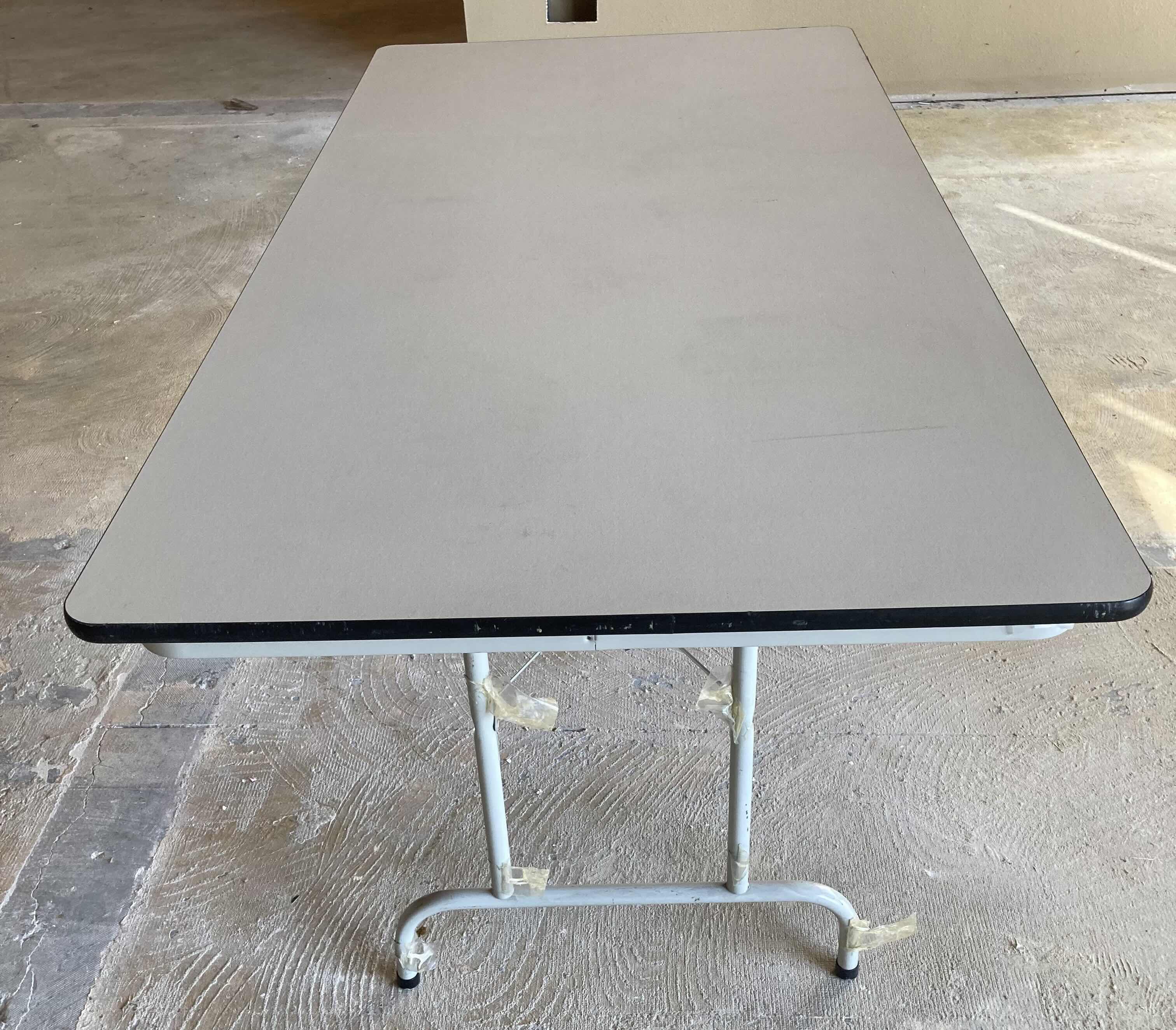 Photo 2 of HON BASYX LIGHT GRAY FOLDING TABLE 71.5” X 35.5” H29”