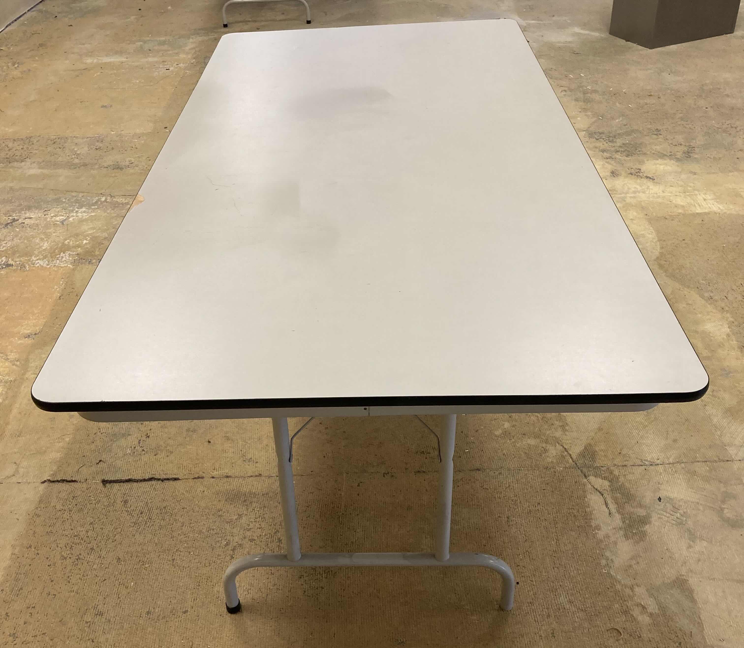 Photo 4 of HON BASYX LIGHT GRAY FOLDING TABLE 71.5” X 35.5” H29”