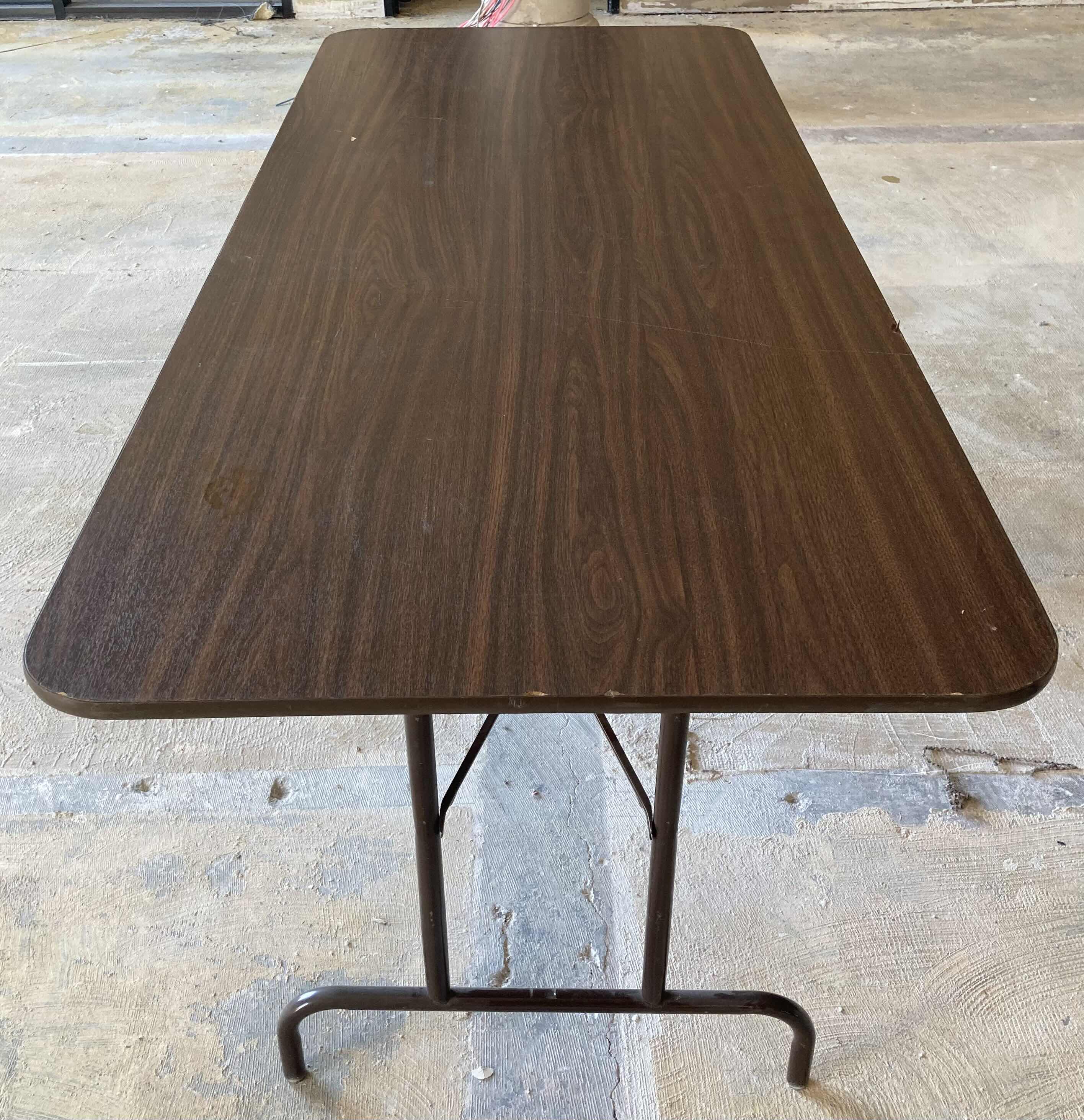 Photo 4 of WOOD FINISH FOLDING TABLE 72” X 30” H29”