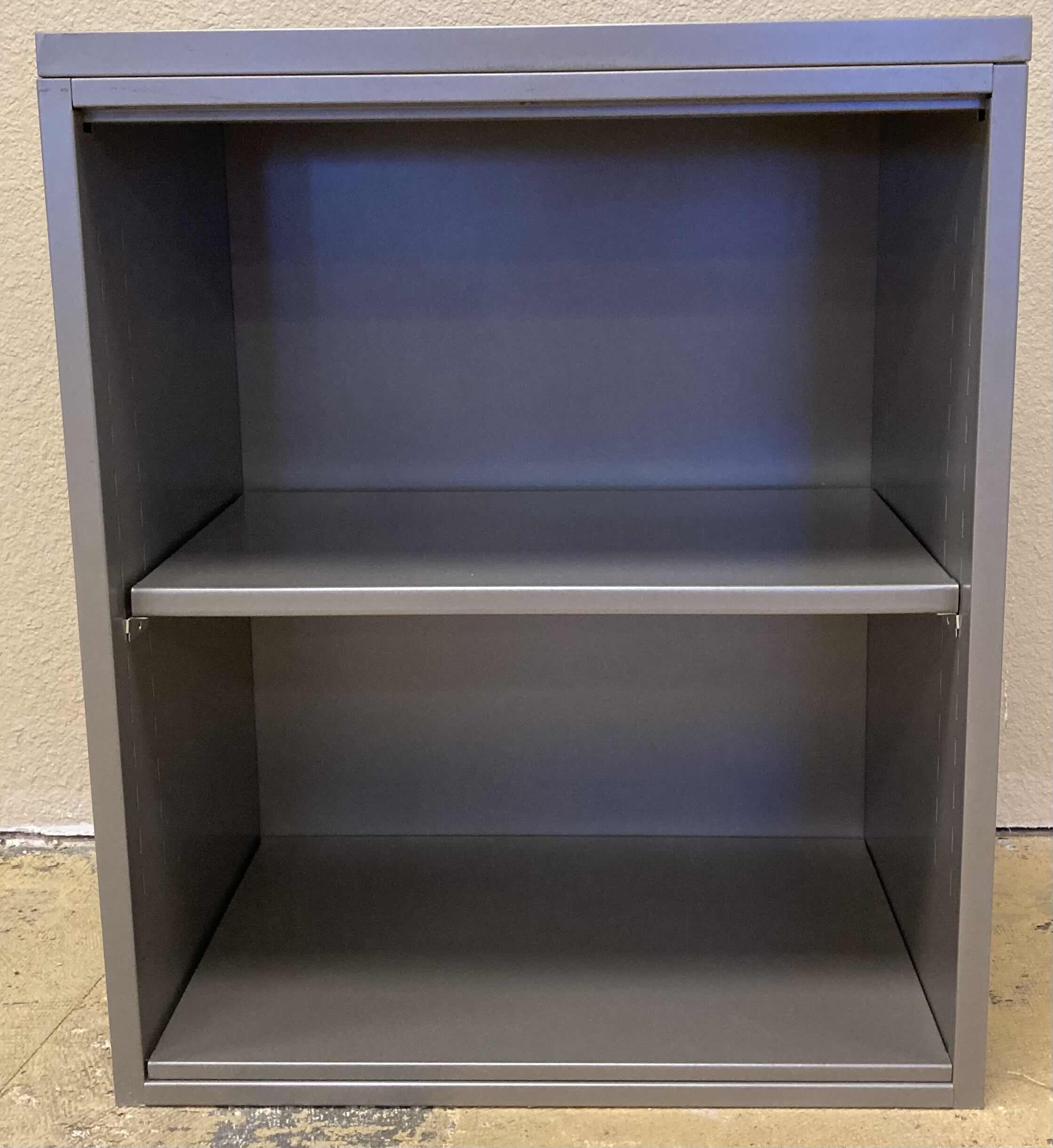 Photo 1 of HERMAN MILLER GRAY METAL 1-SHELF BOOKCASE 24” X 15” H27.5”