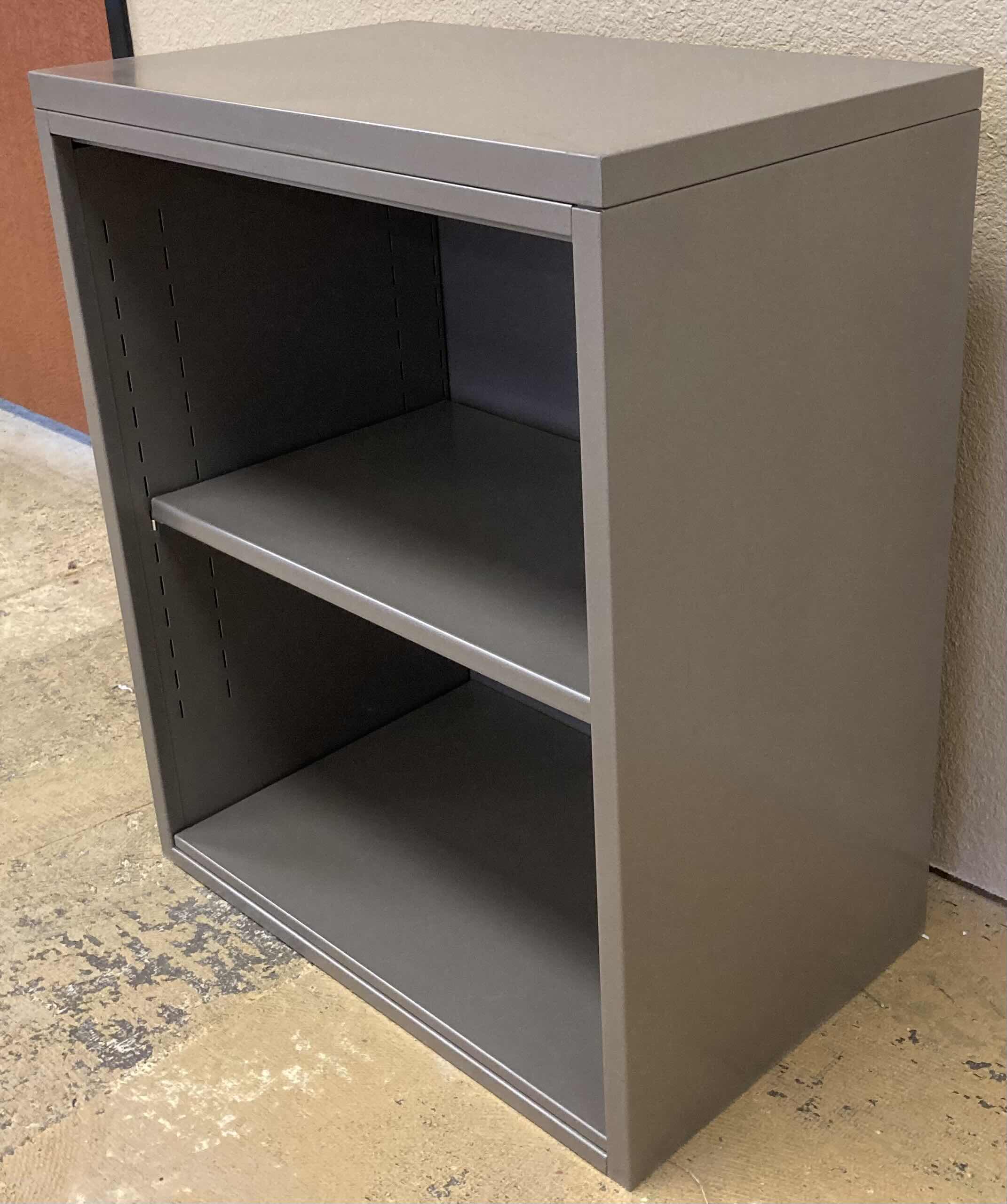 Photo 2 of HERMAN MILLER GRAY METAL 1-SHELF BOOKCASE 24” X 15” H27.5”