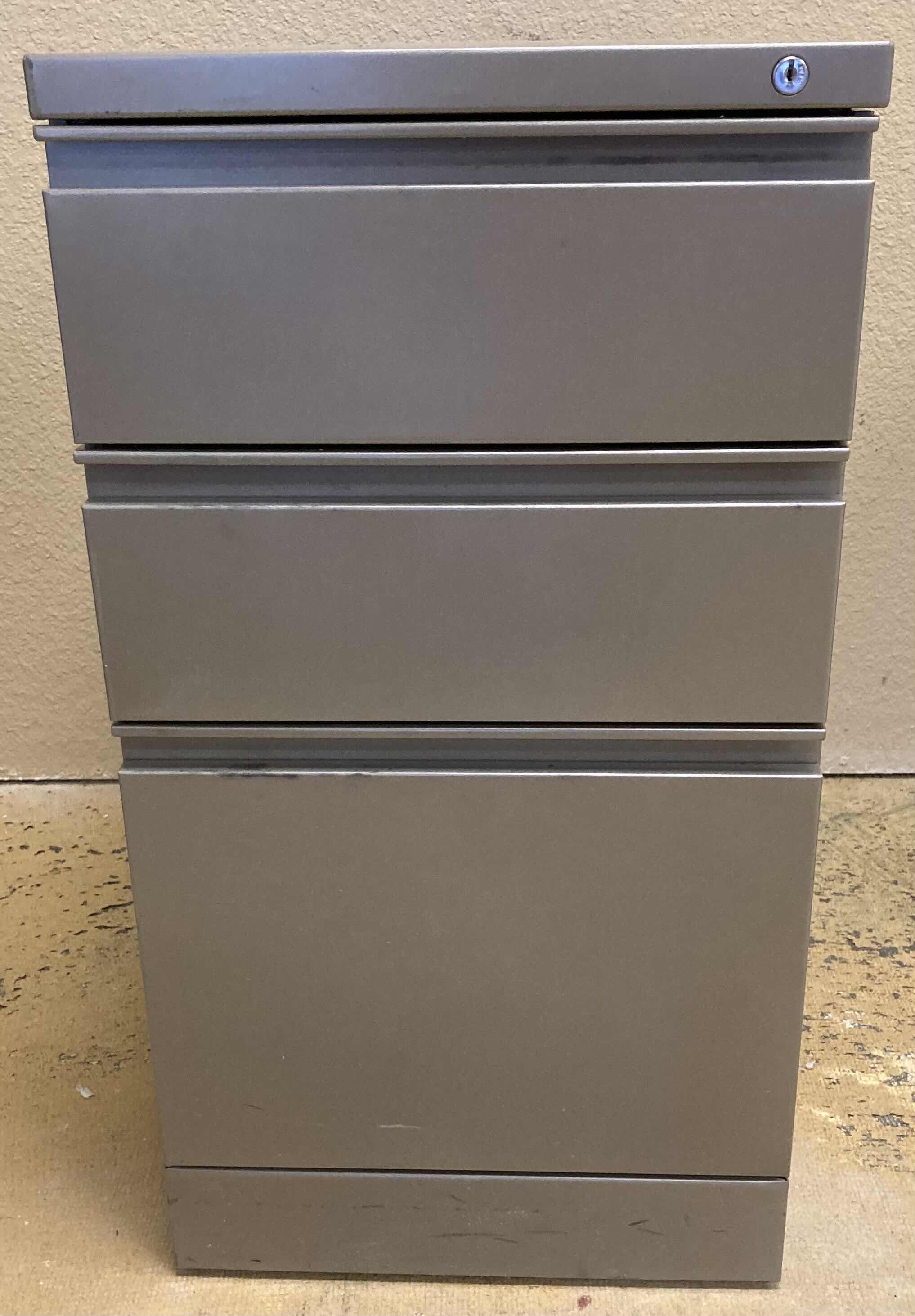 Photo 1 of HERMAN MILLER MERIDIAN GRAY METAL 3-DRAWER FILE CABINET 15” X 22” H28”