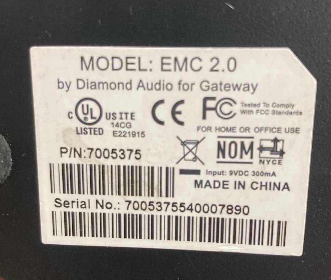 Photo 5 of GATEWAY COMPUTER SPEAKERS MODEL EMC2.0 & ALTEC COMPUTER SPEAKERS MODEL ACD22