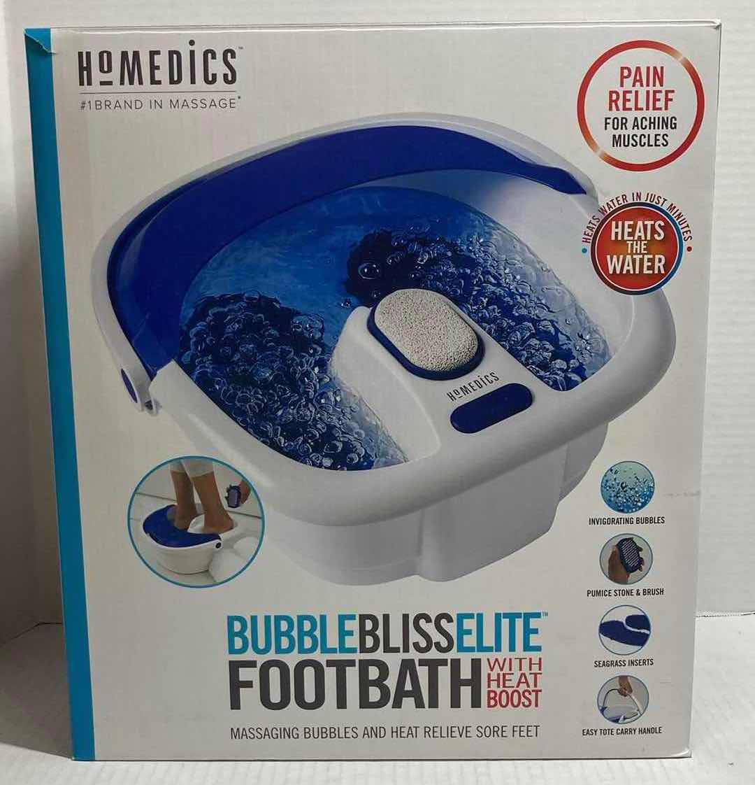 Photo 1 of HOMEDICS BUBBLE BLISS ELITE FOOTBATH W HEAT BOOST